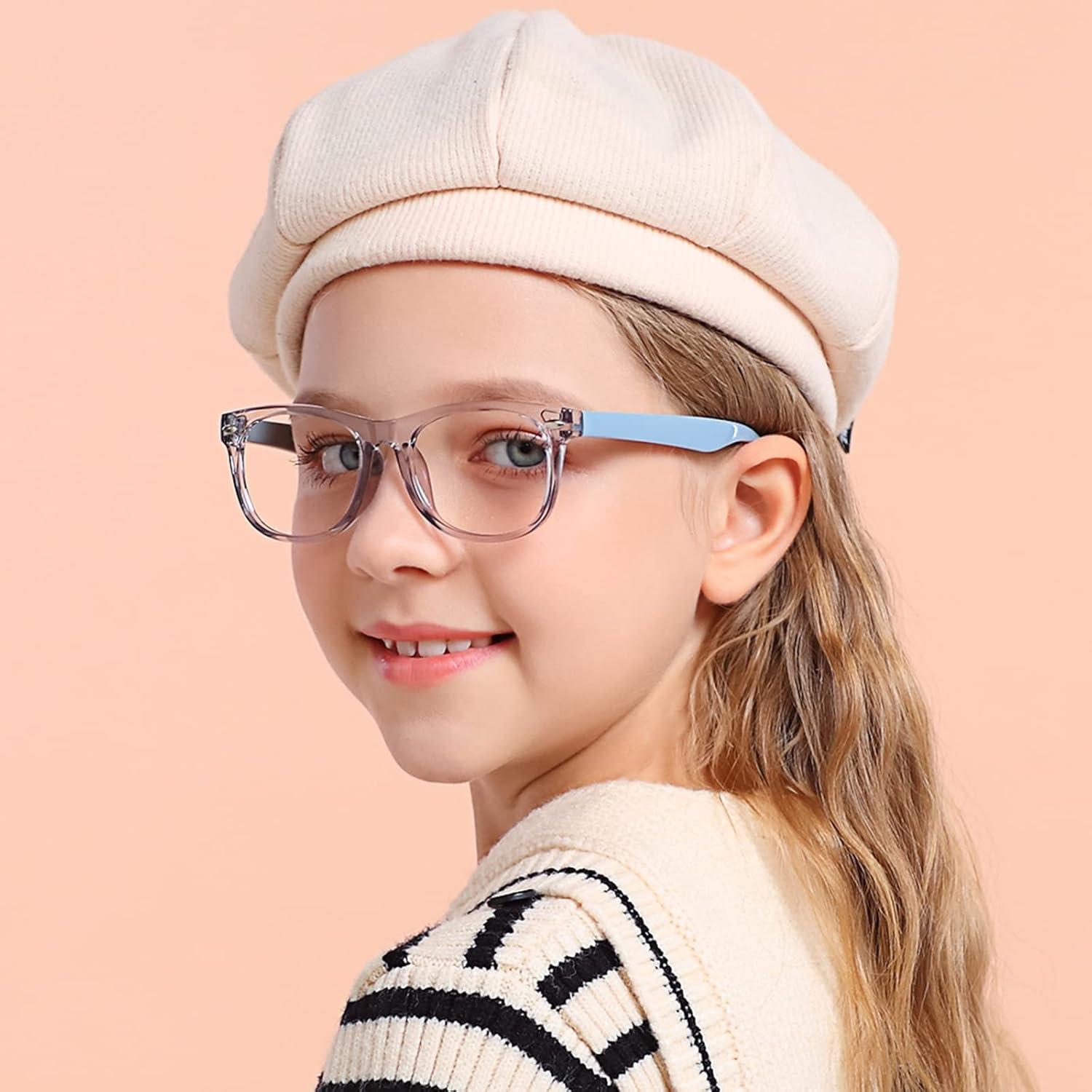 Paquete de 3 Gafas Bloqueadoras de Luz Azul FANNYGO Niños 3-9 Años