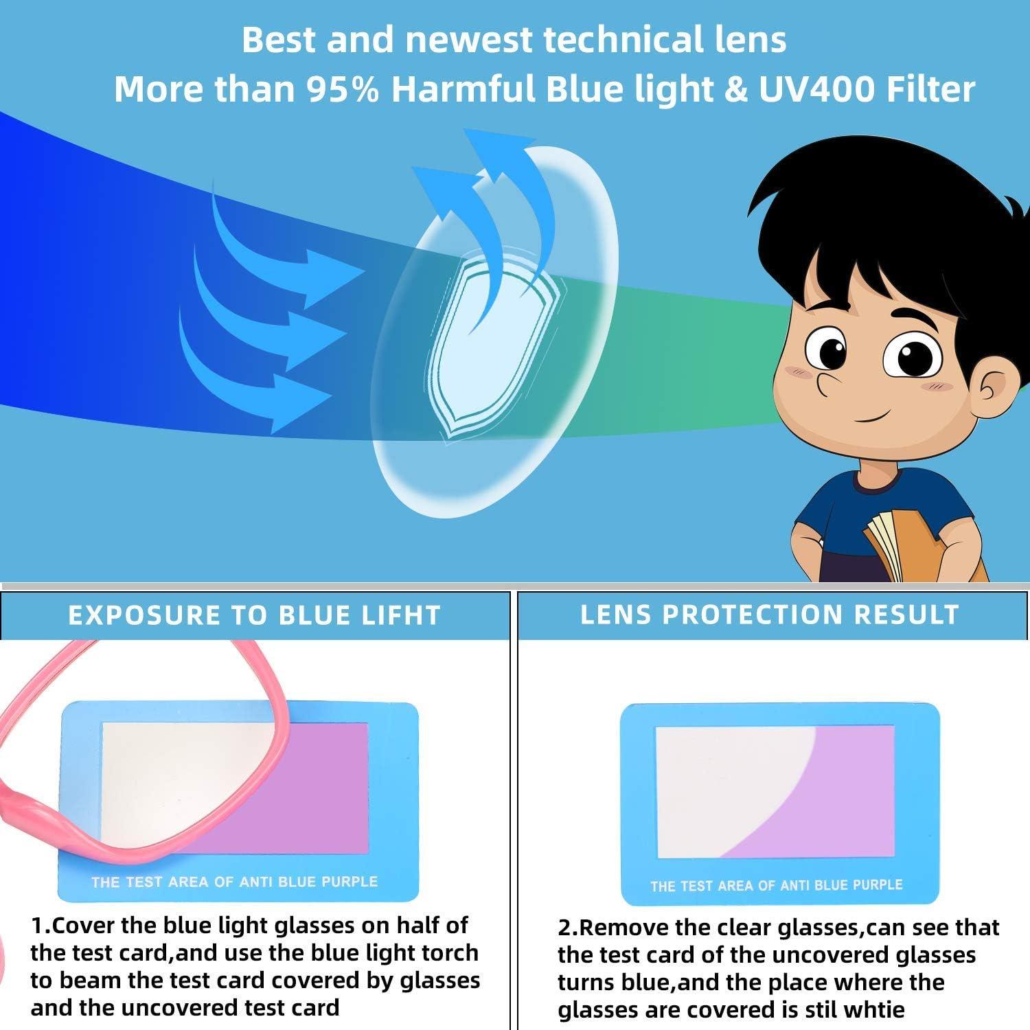 Gafas bloqueadoras luz azul CHEERS DEVICES para niños 6-12 años