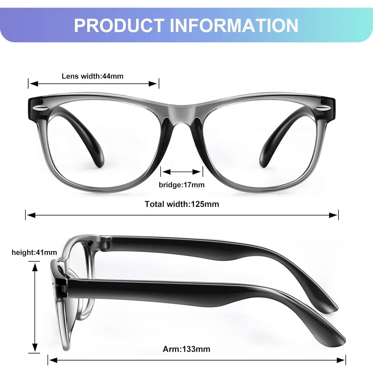 Gafas de luz azul Okany para niños 3 paquetes anti-fatiga