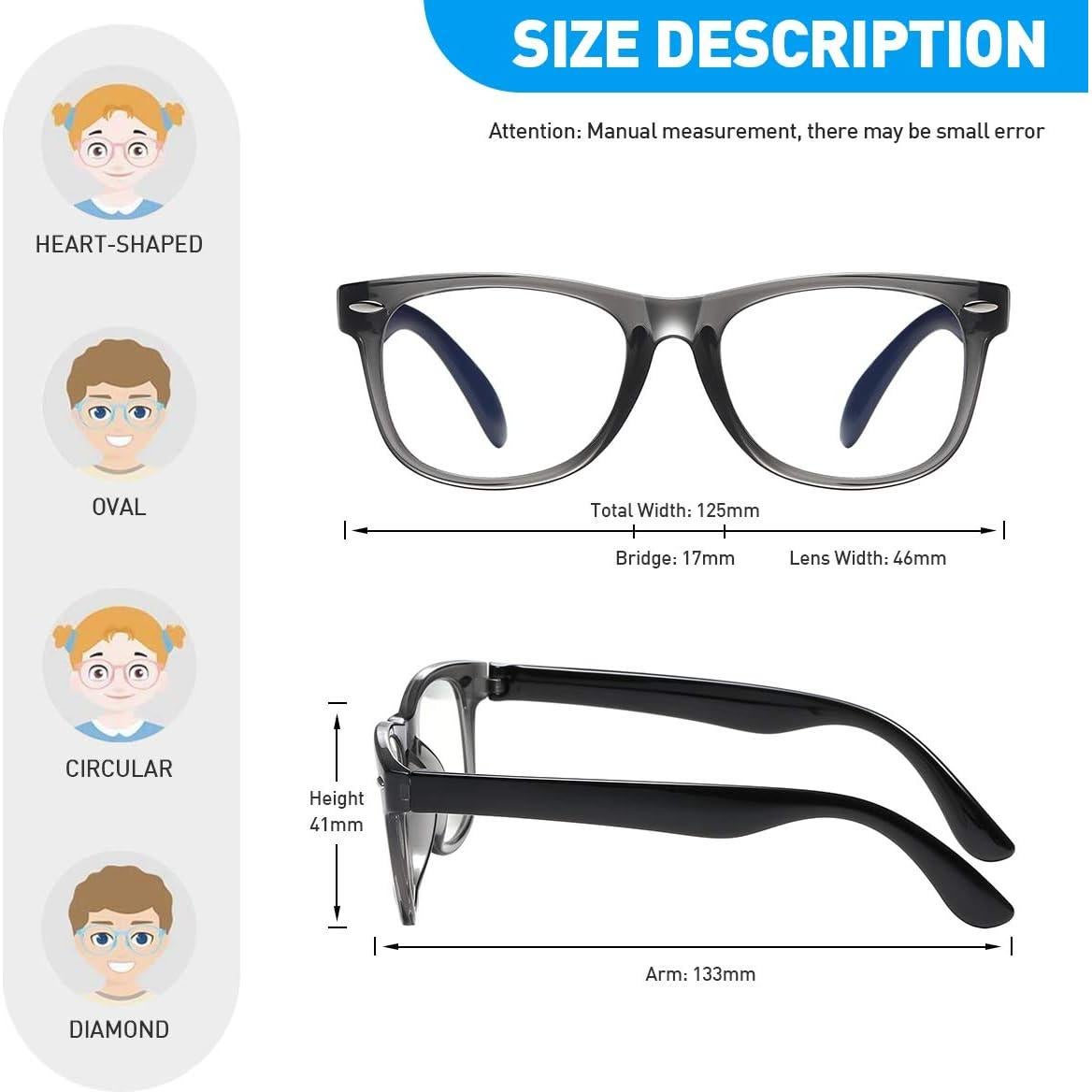 Gafas bloqueadoras luz azul DYLB para niños 3-10 años