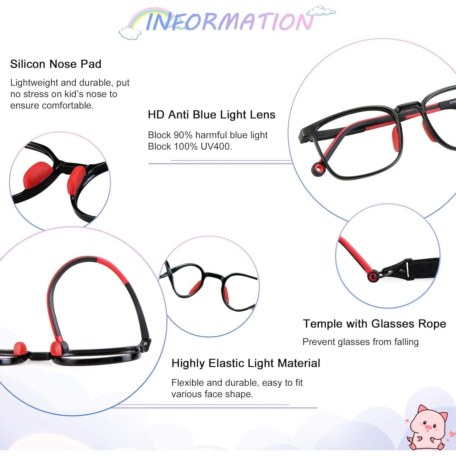 Gafas Bloqueadoras Luz Azul Niños 2228 Anti Fatiga UV400