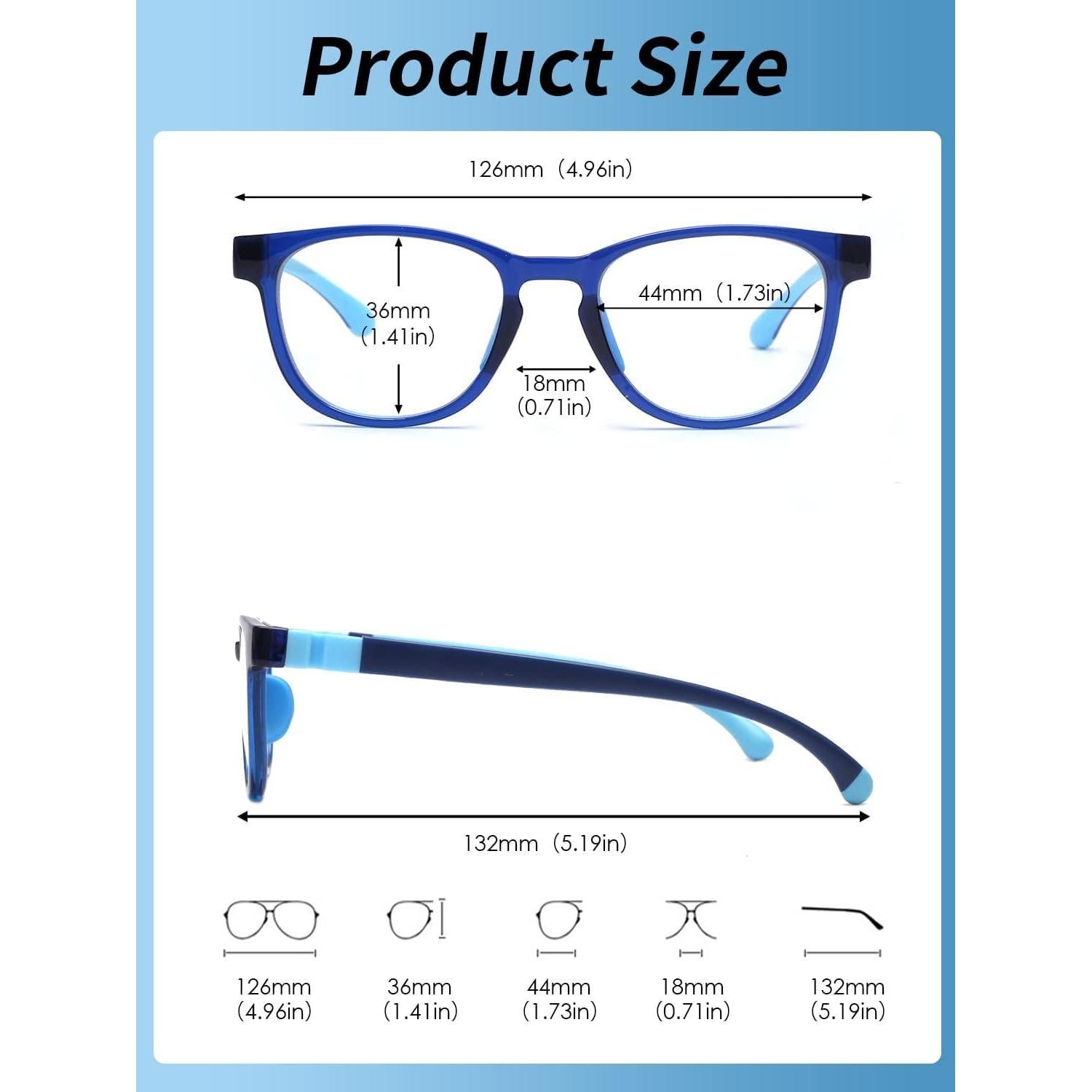 Gafas de Luz Azul JM para Niños 3-10 Años TR90