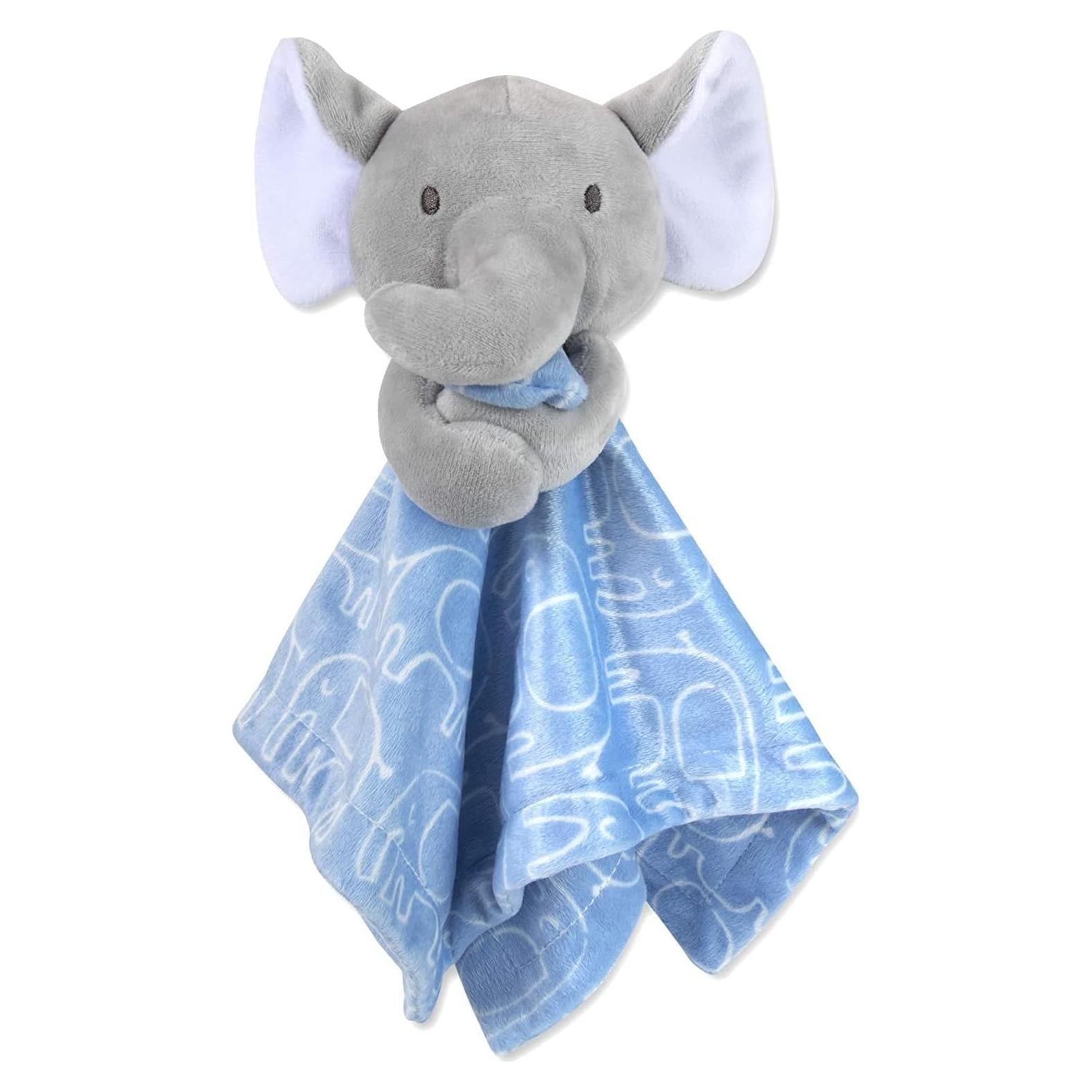 Manta Minky Elefante Azul Esenciales para Bebés Cuna