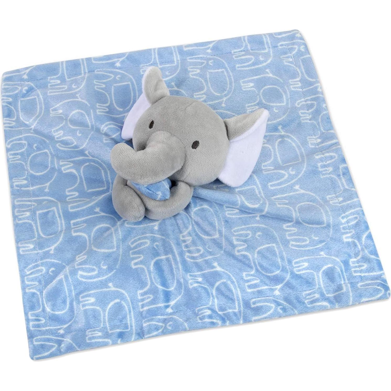 Manta Minky Elefante Azul Esenciales para Bebés Cuna