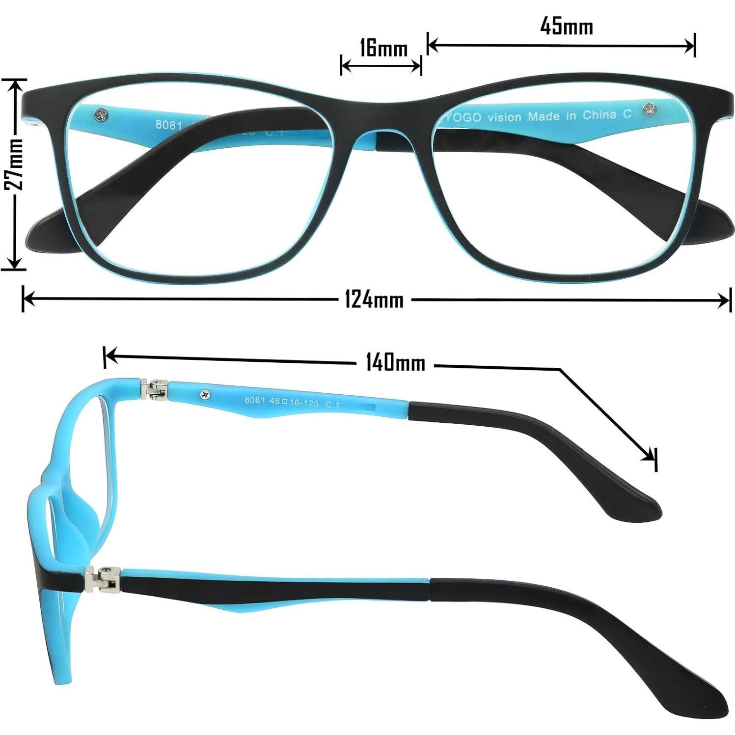 Gafas bloqueadoras luz azul Yogo Vision para niños 4-10 años