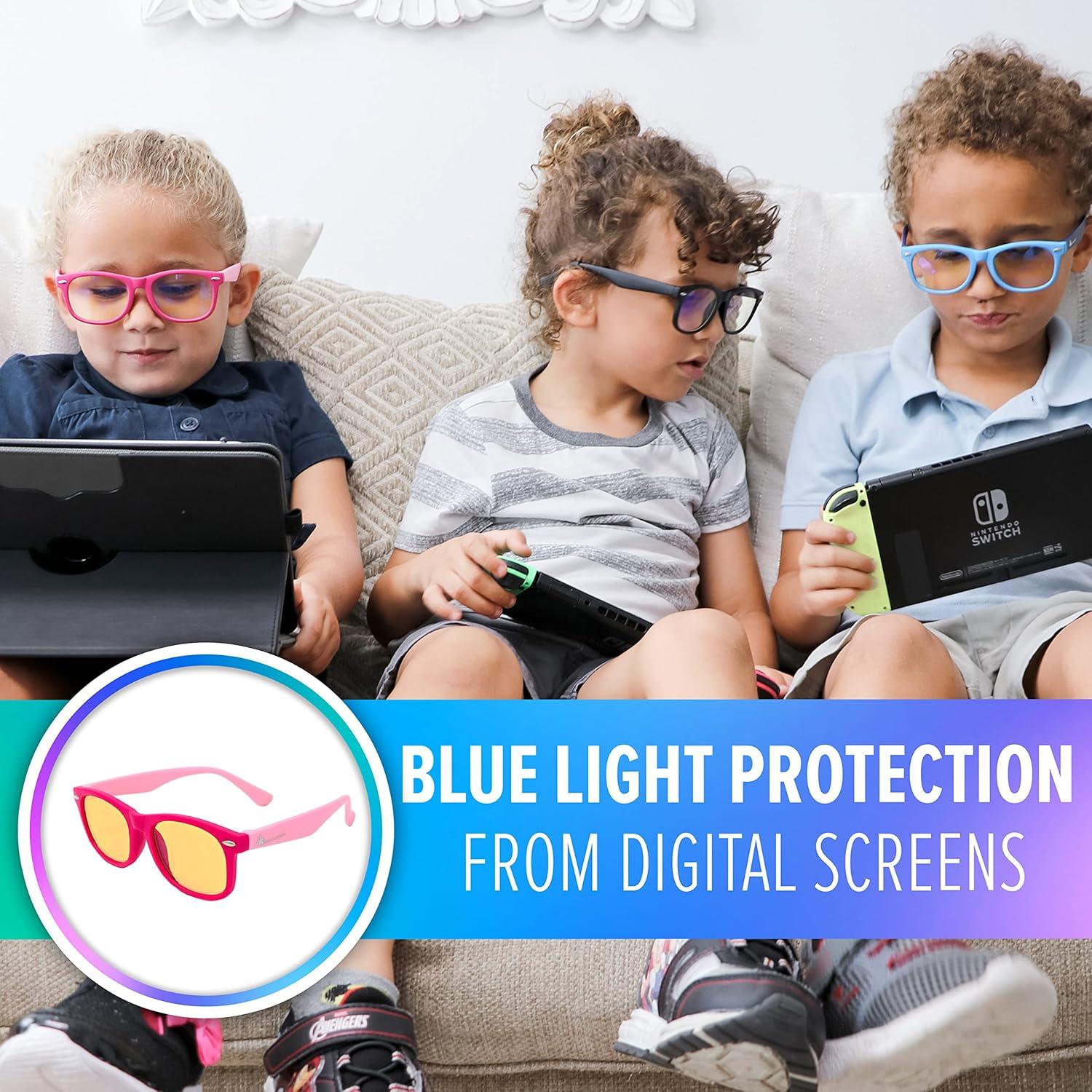 Gafas bloqueadoras luz azul DefenderShield niños ámbar