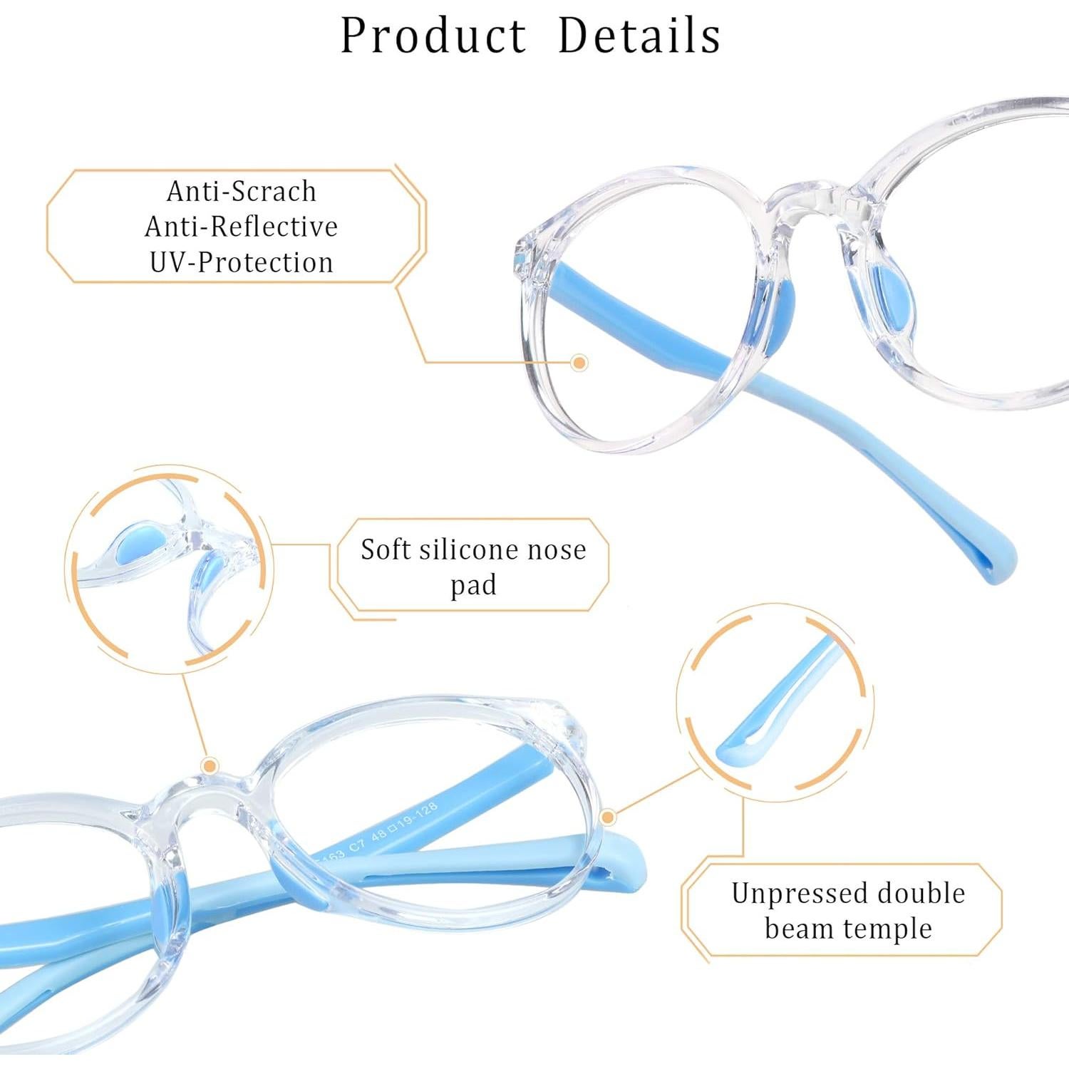 Gafas bloqueadoras de luz azul LifeArt Kid UV400 para niños