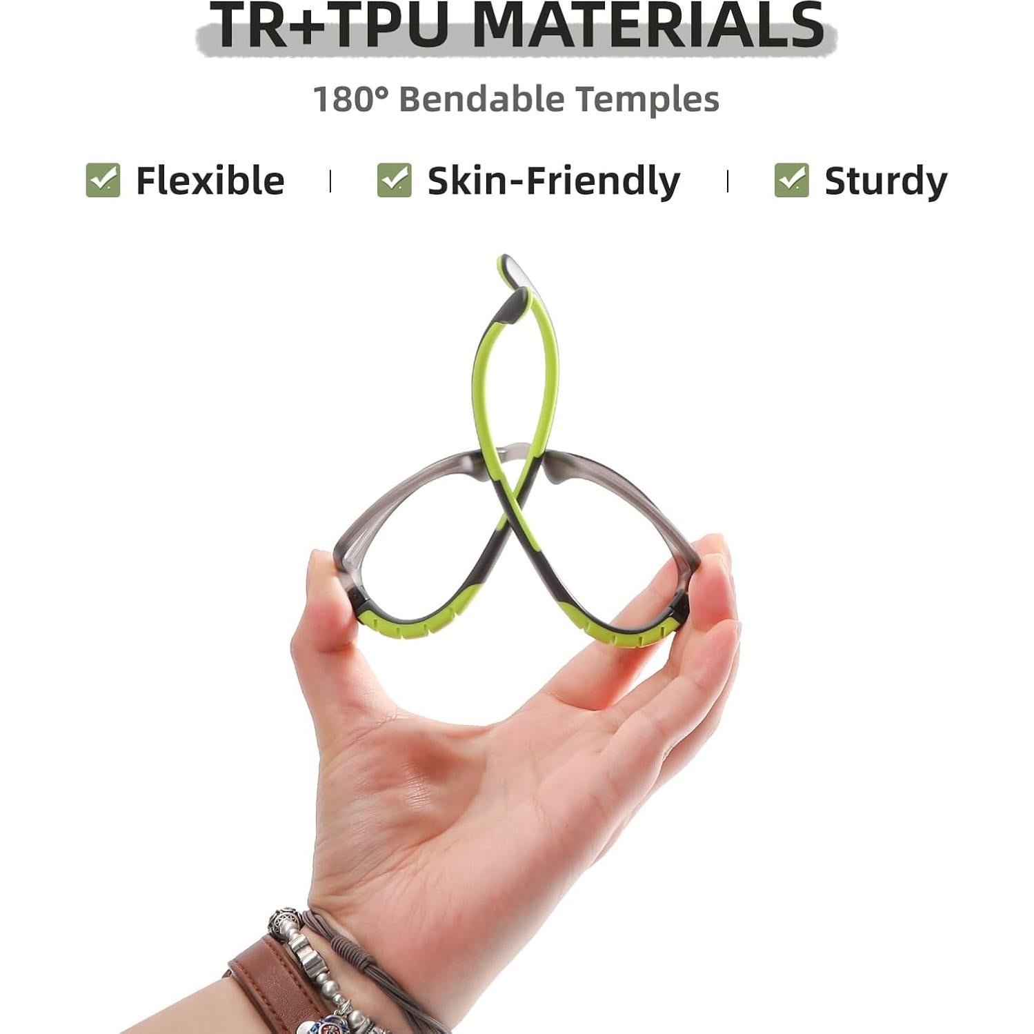 Gafas BiBiBear Bloqueo Luz Azul Niños 6-12 Años Verde