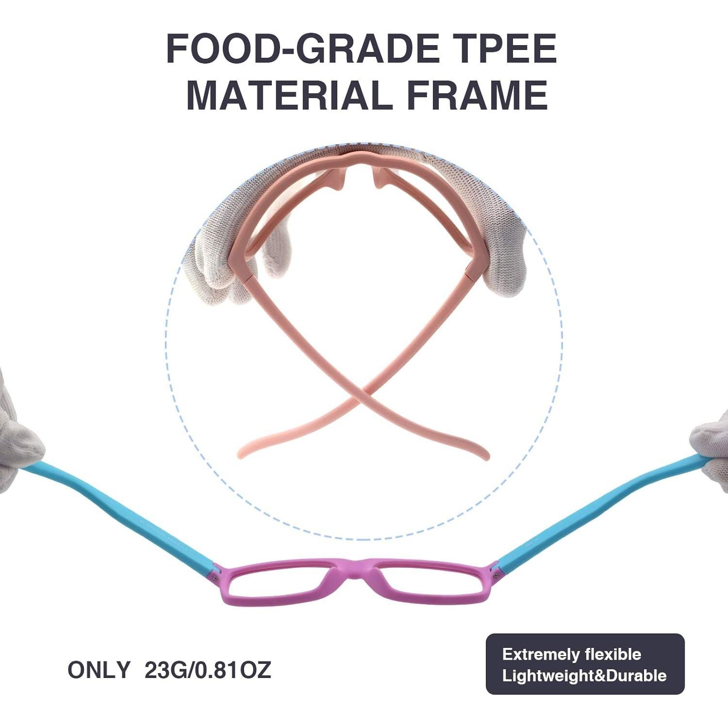 Gafas bloqueadoras luz azul DEAFRAIN 2 pares UV400 niños