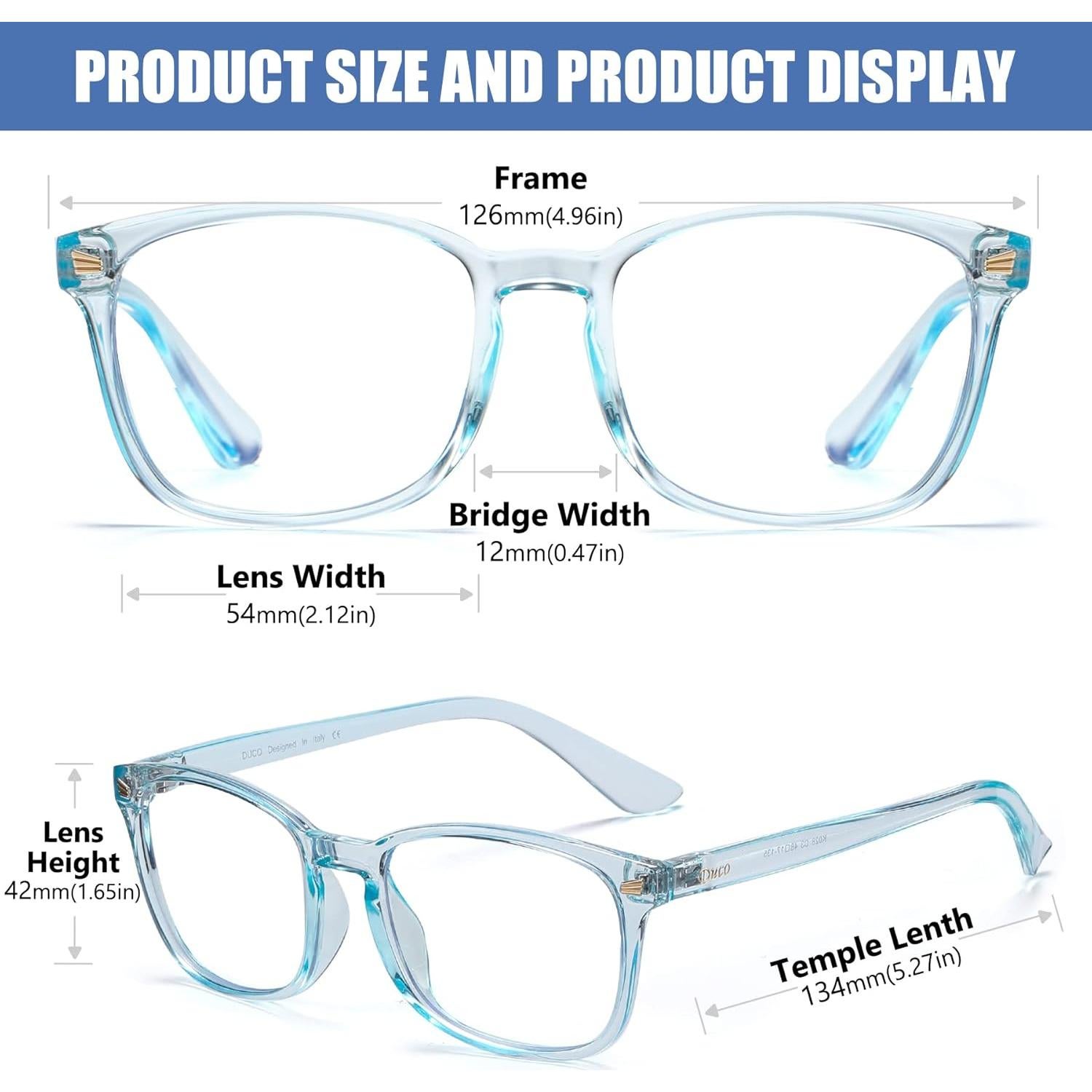 Gafas de luz azul DUCO K028 para niños 6-10 años