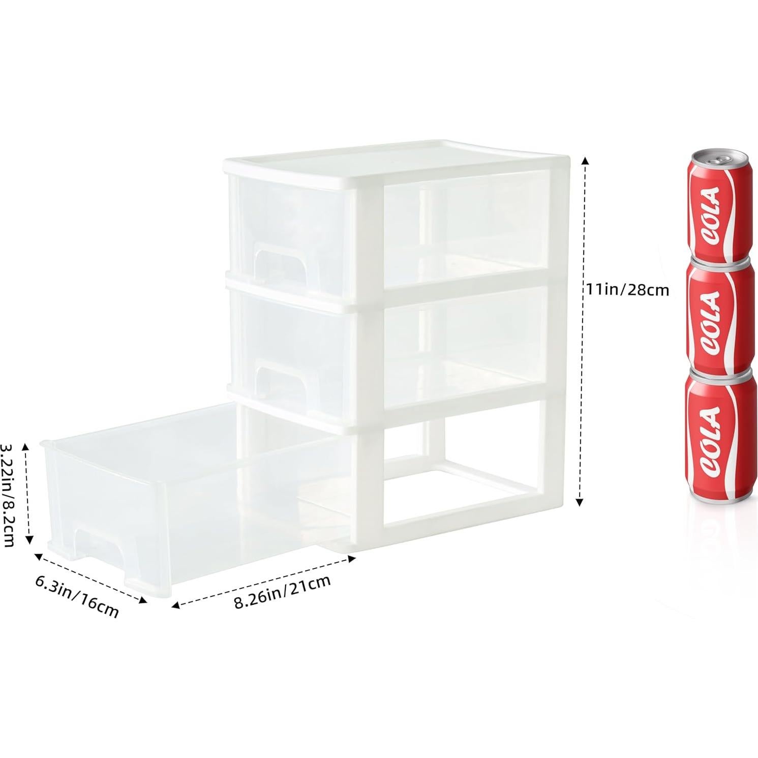 Organizador de Cajones Gonice 3 Cajones Plástico Blanco