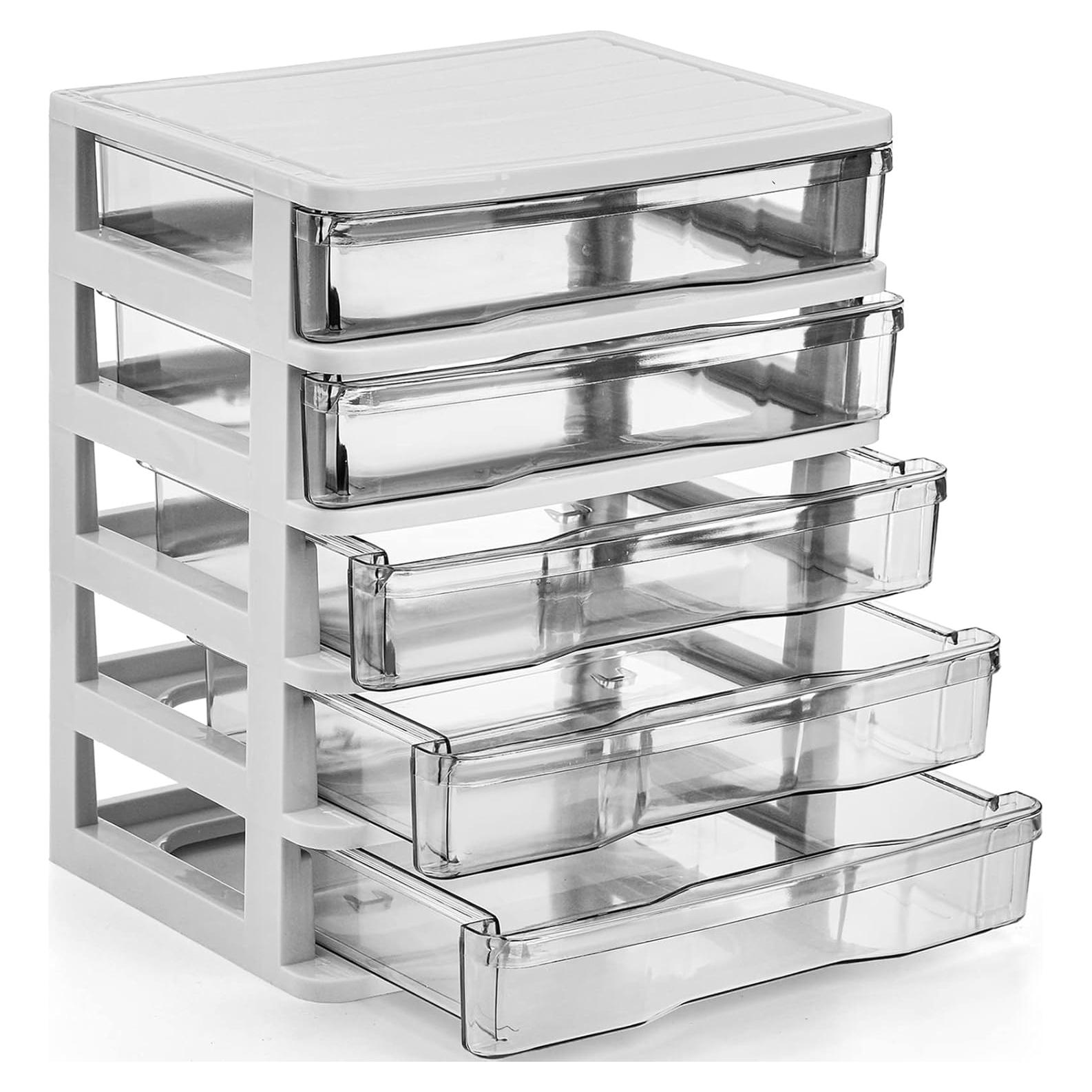 Contenedor de Almacenamiento DEAYOU 5 Cajones Plástico Blanco