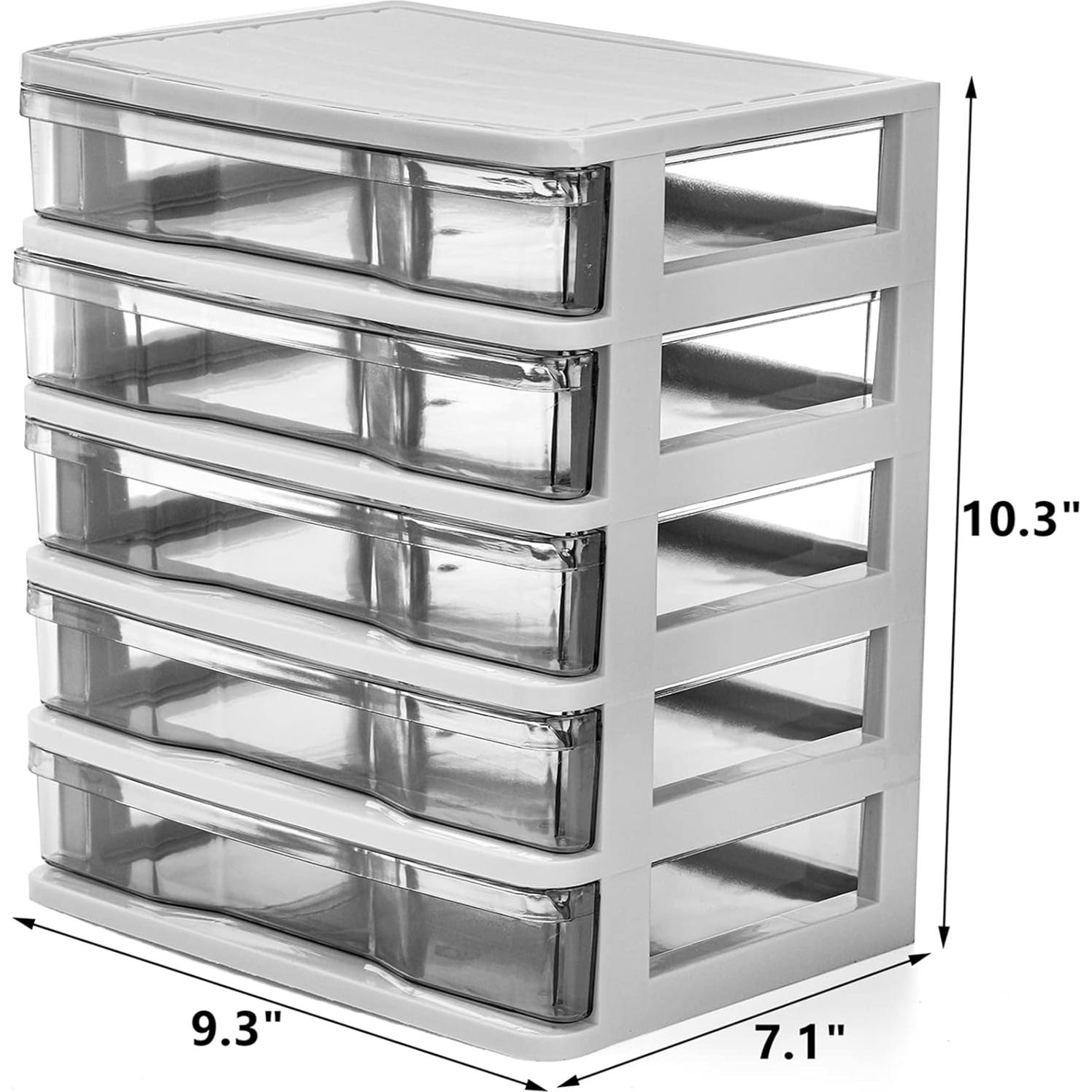 Contenedor de Almacenamiento DEAYOU 5 Cajones Plástico Blanco