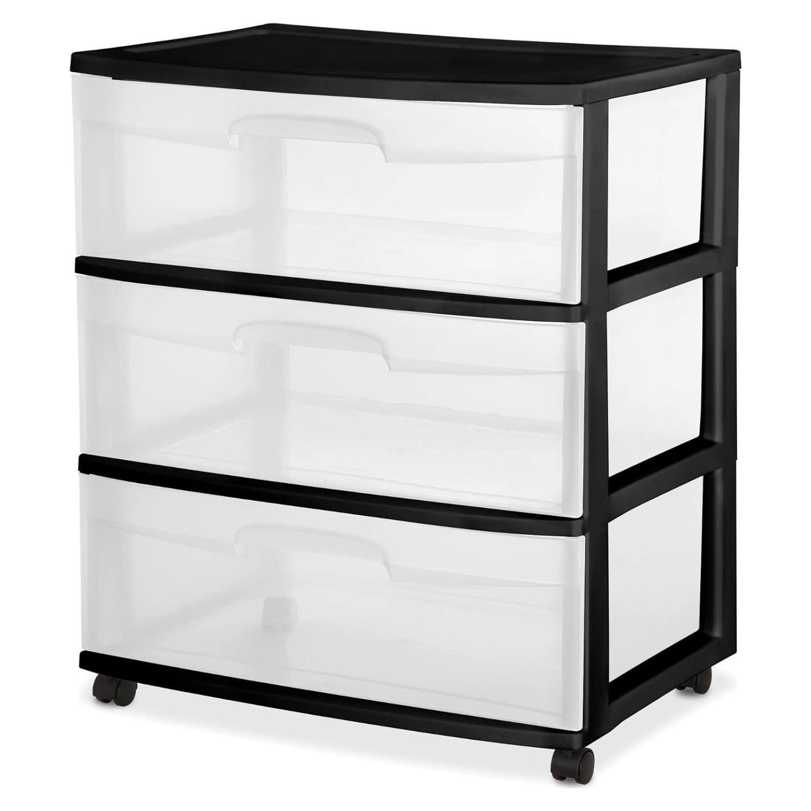 Carro de Almacenamiento ArgustZa Negro 3 Cajones 61 cm