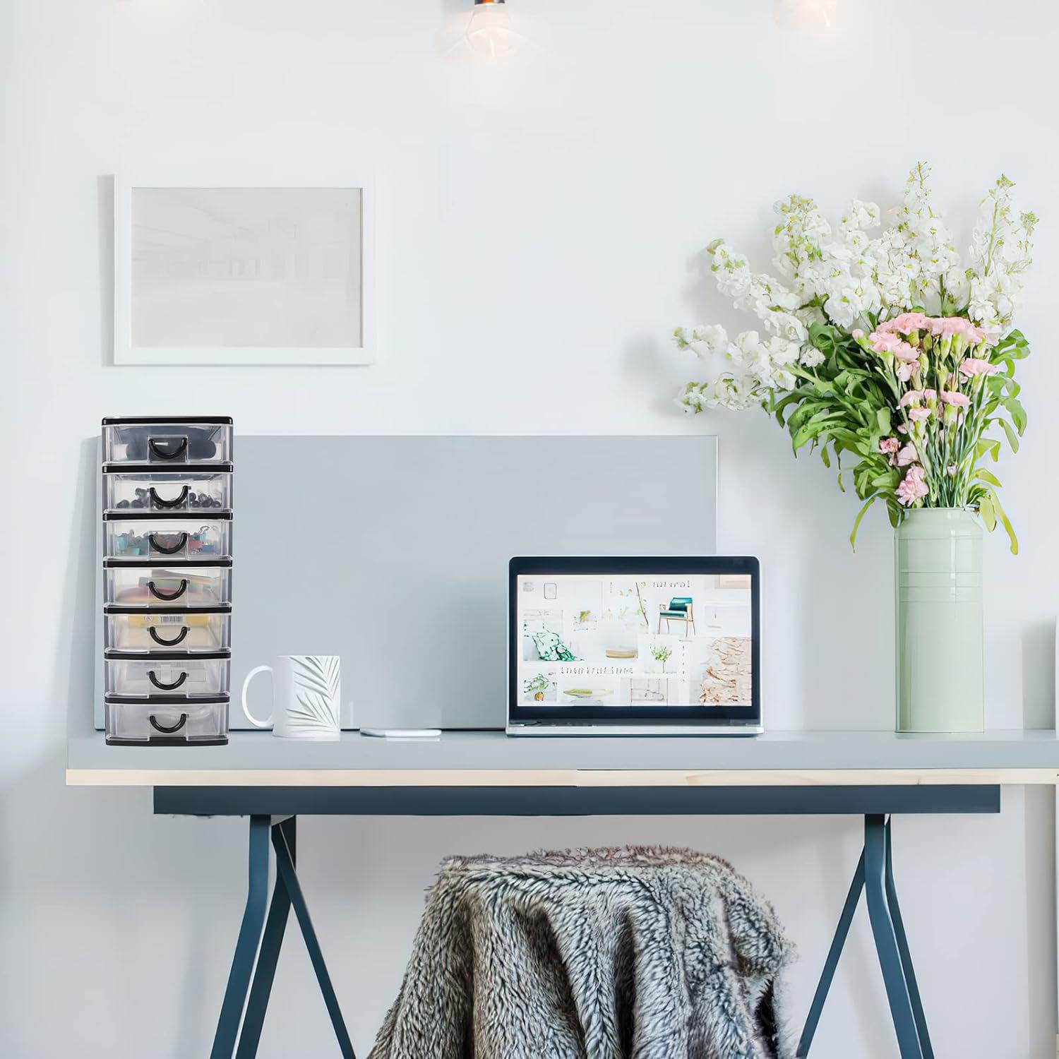 Organizador de Cajones Rempry 7 Cajones Plástico Negro