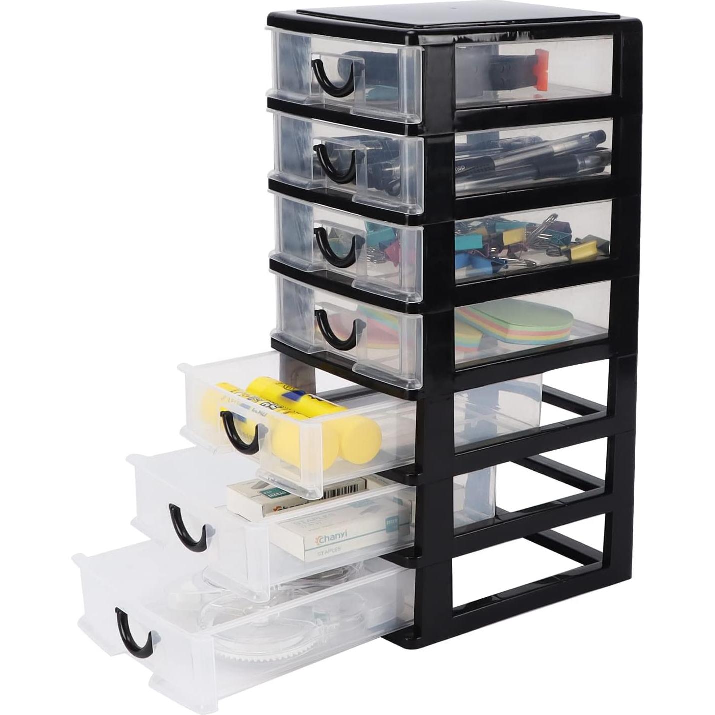 Organizador de Cajones Rempry 7 Cajones Plástico Negro