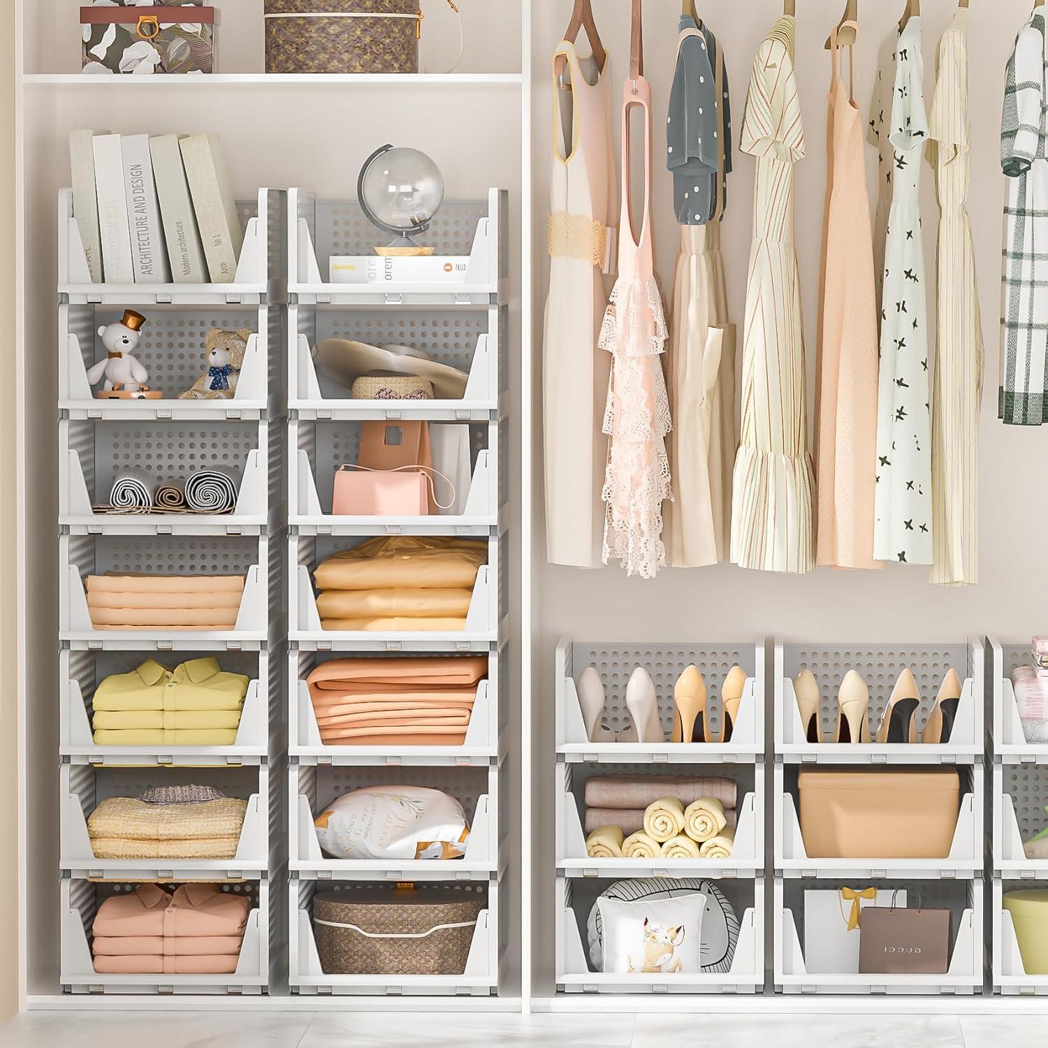 Cajones de Almacenamiento Neprock 4L Apilables Blancos