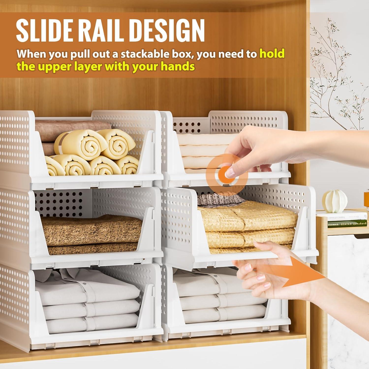 Cajones de Almacenamiento Neprock 4L Apilables Blancos