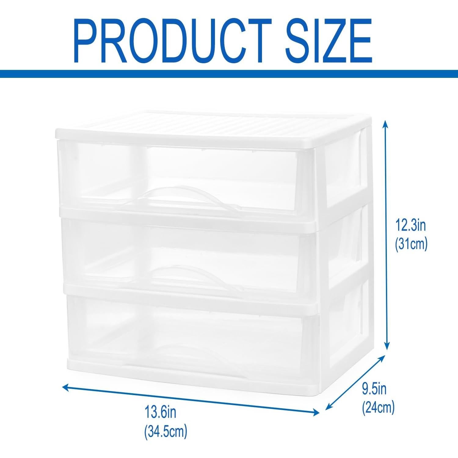 Organizador de Cajones BYCY 3 Cajones Plástico Blanco