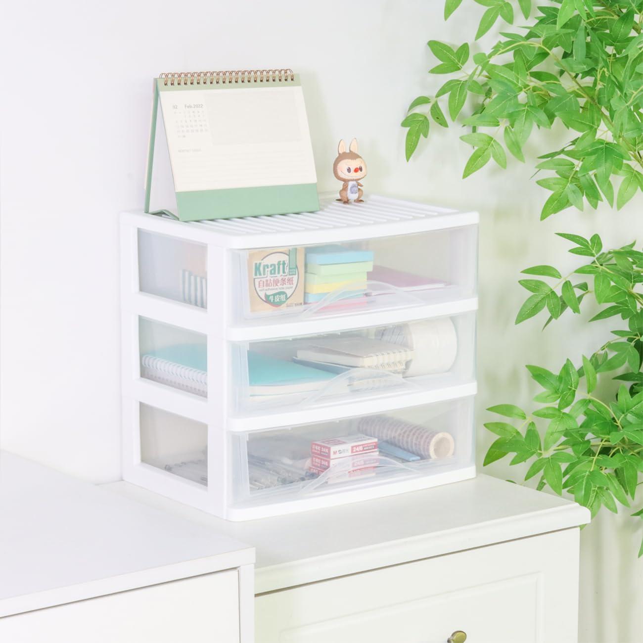 Organizador de Cajones BYCY 3 Cajones Plástico Blanco