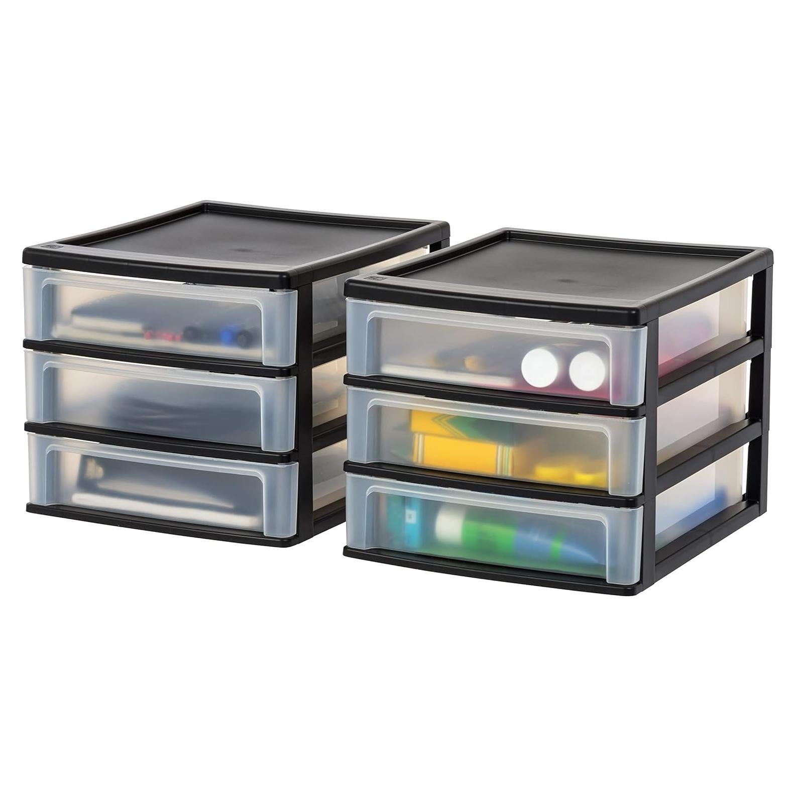 Organizador de Escritorio IRIS USA 3 Cajones Mediano Negro