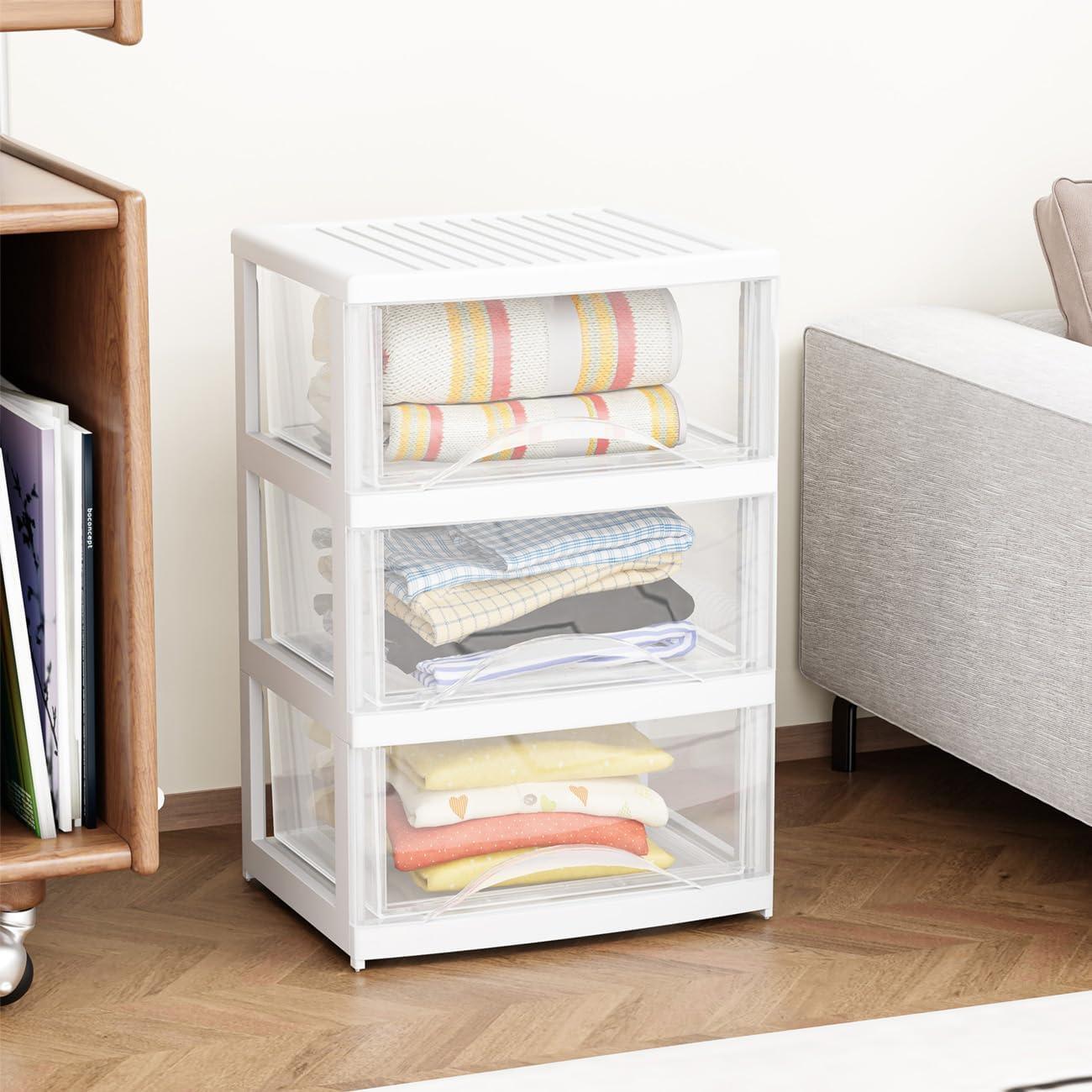 Carro Organizador de Almacenamiento BYCY Blanco 3 Cajones