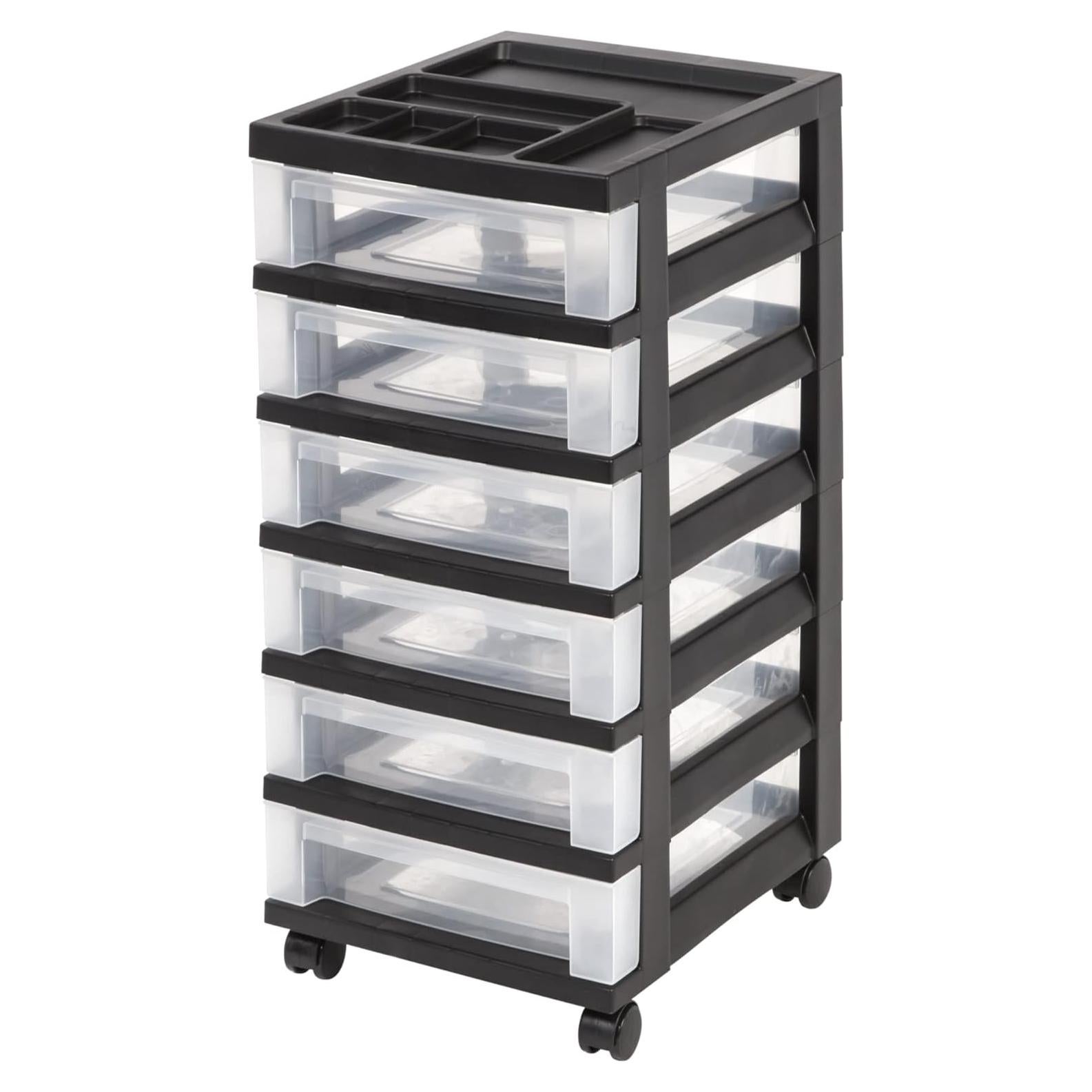 Carro de Almacenamiento Office Depot 6 Cajones Negro 36x30x67cm