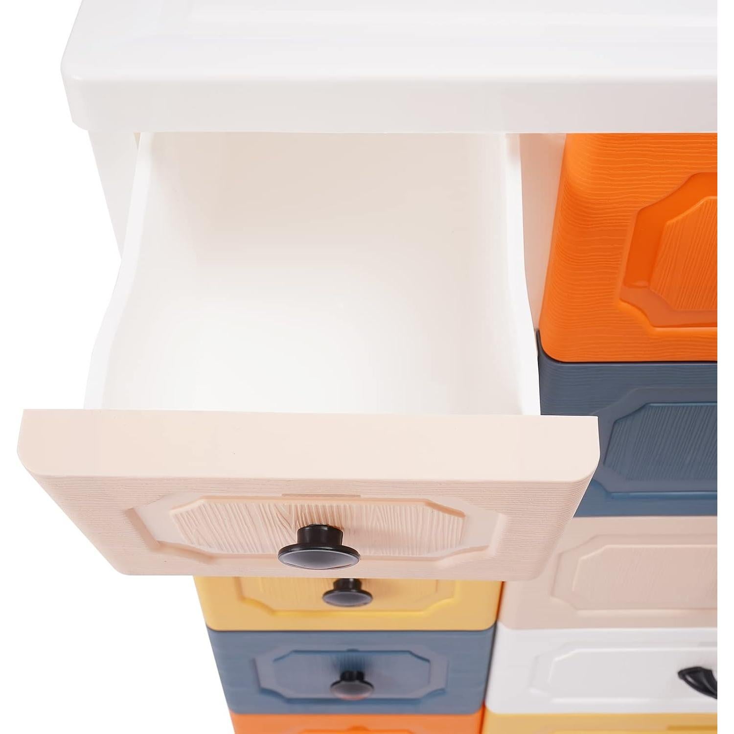 Cajonera Alta de Plástico SuiYuLn 10 Cajones Coloridos 93 cm