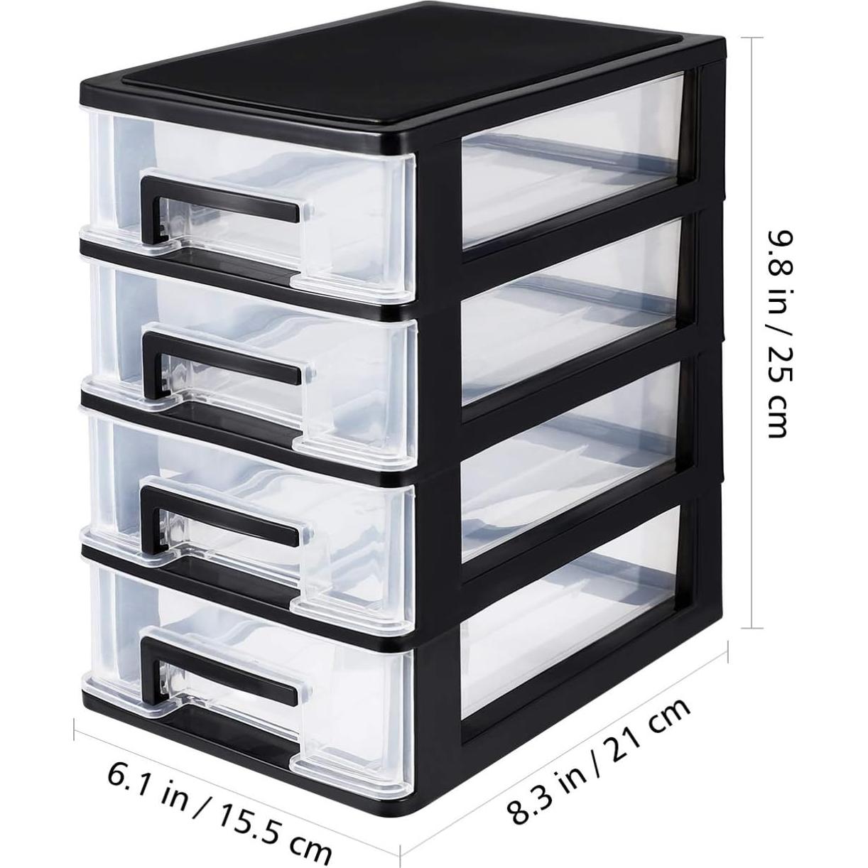 Gabinete Organizador BESPORTBLE 4 Cajones Plástico 15.5x21x25cm