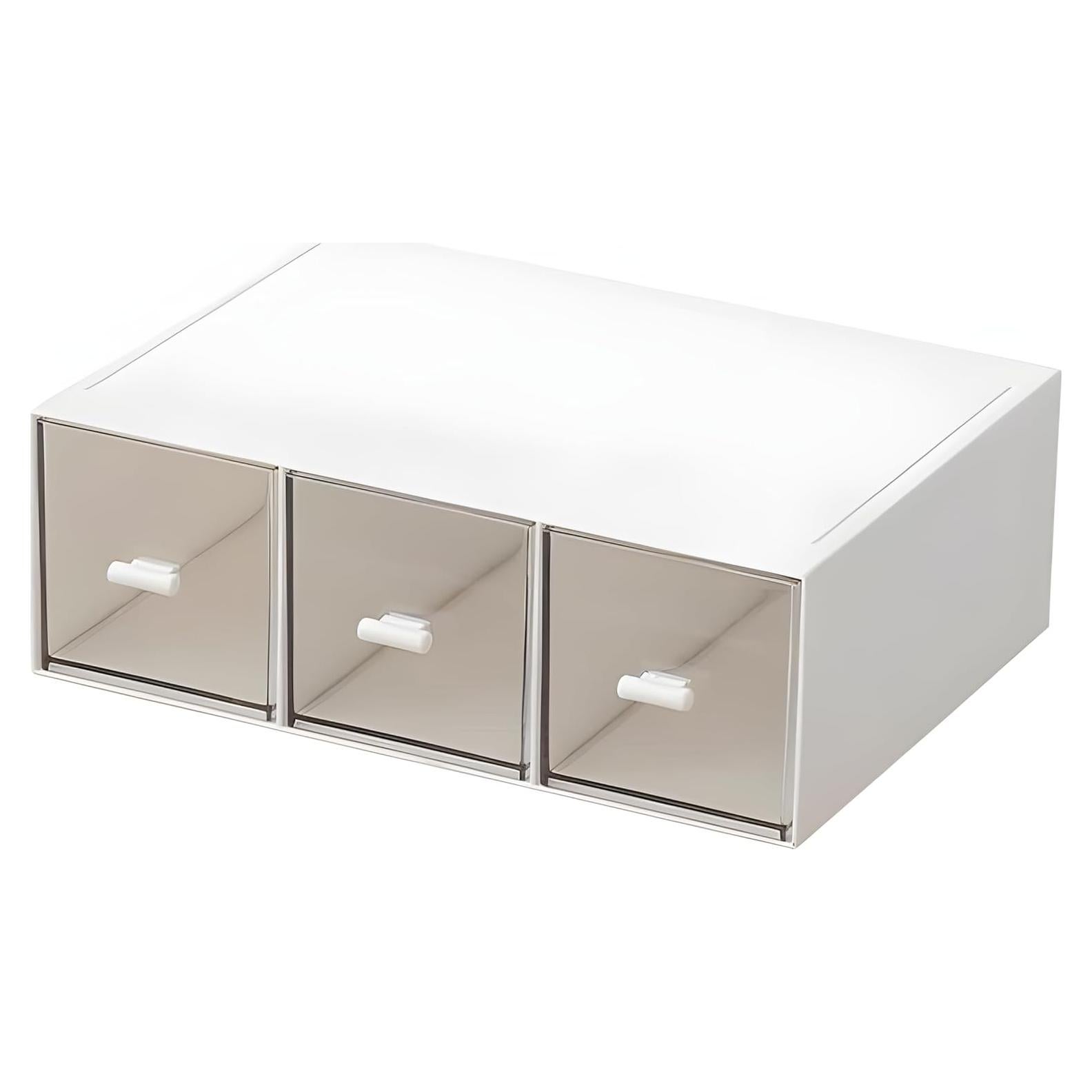 Organizador de Cajones Kulusion Blanco 3 Compartimentos Apilable