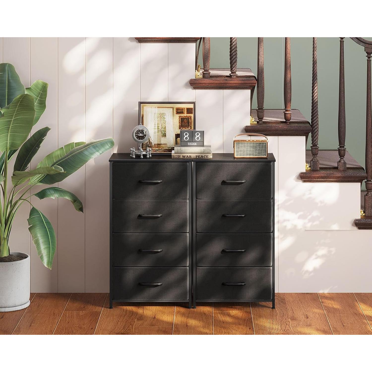 Cajonera AODK 4 Cajones Tela Estructura Acero Negra