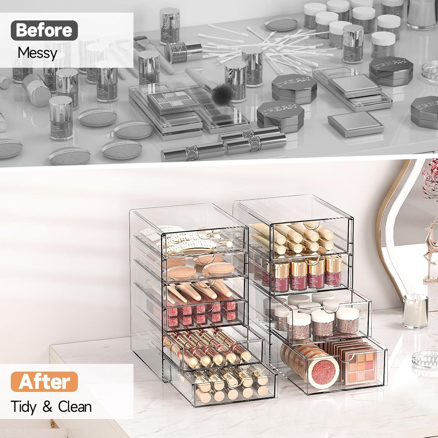 Organizador de Maquillaje DOMNIU 20 Cajones Acrílico Transparente