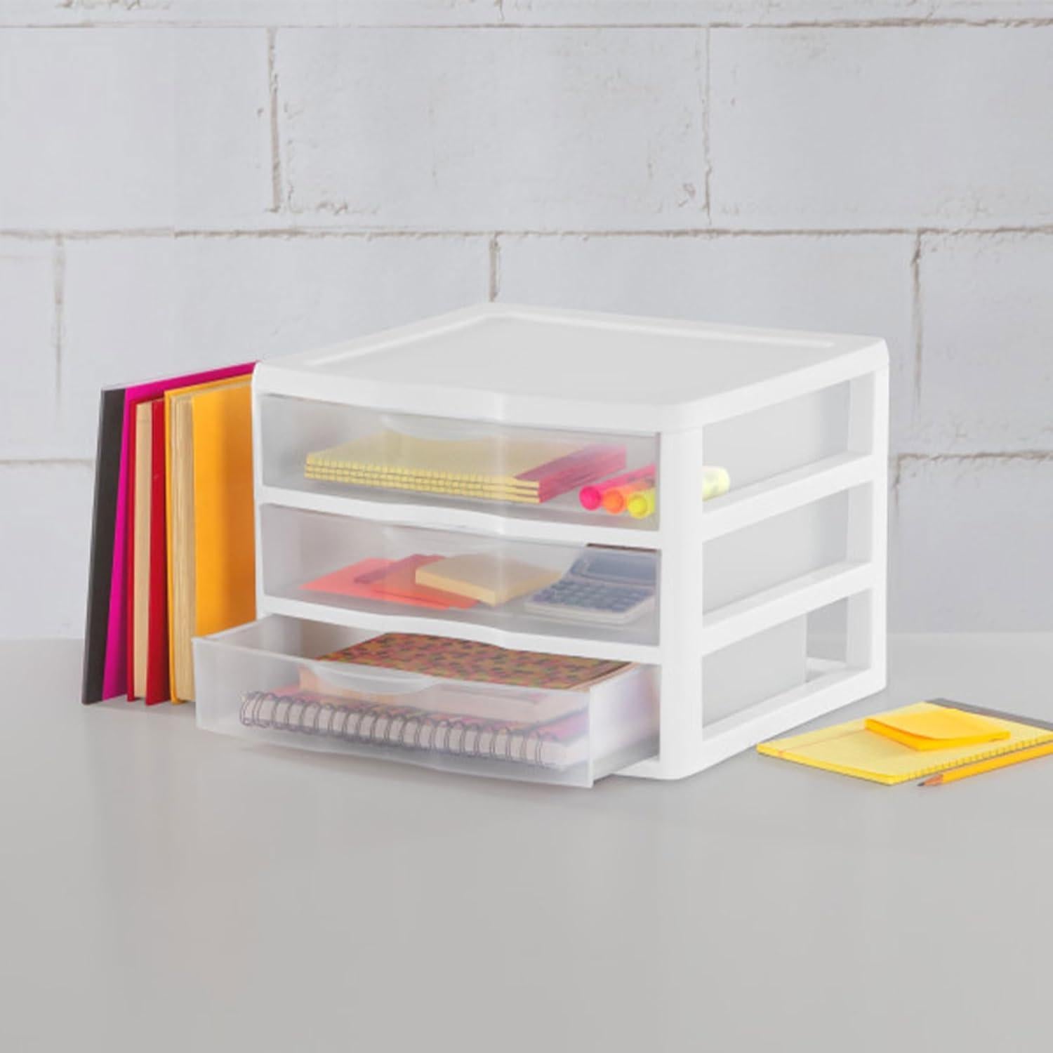 Organizador de Cajones Sterilite 3 Cajones Plástico Blanco