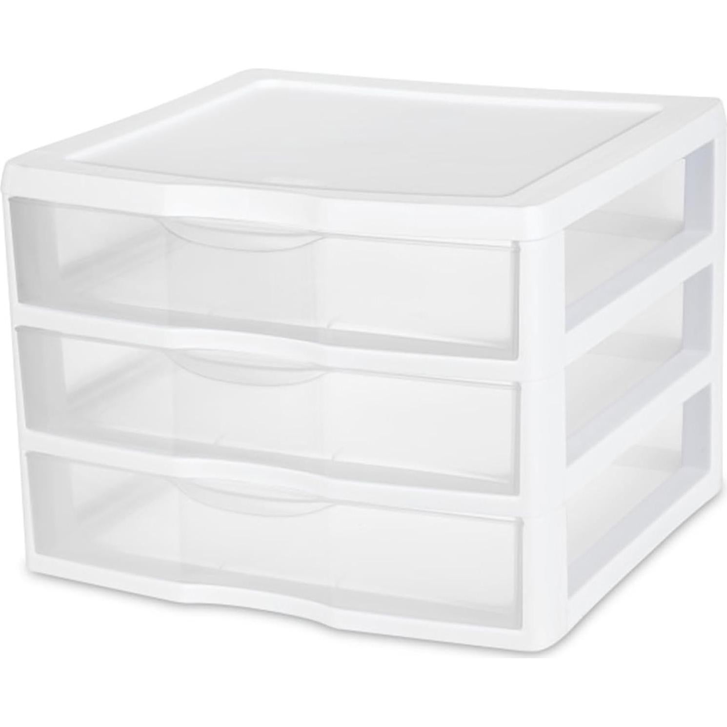 Organizador de Cajones Sterilite 3 Cajones Plástico Blanco
