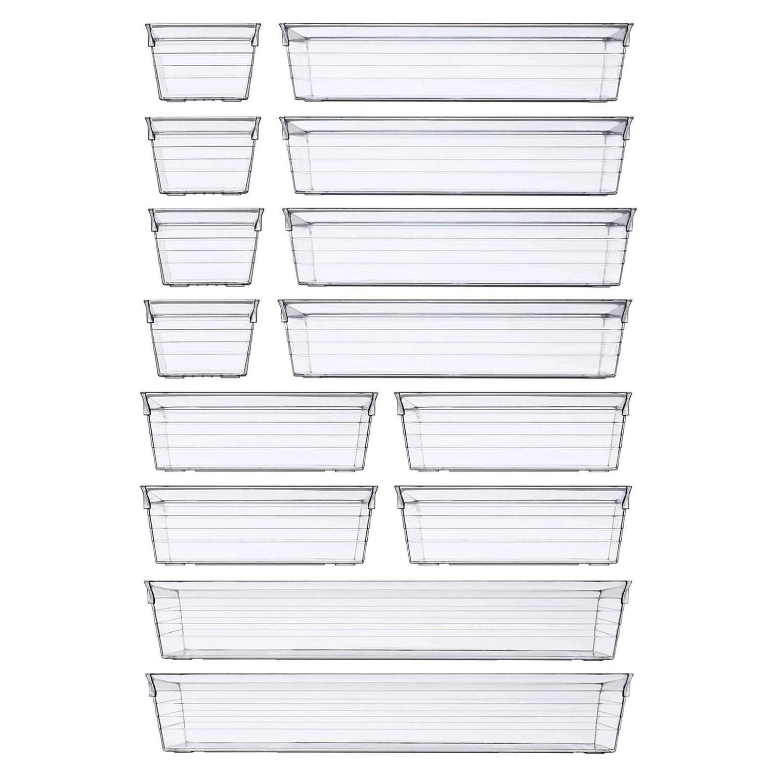 Organizador de Cajones DCA 14 Piezas Plástico Transparente