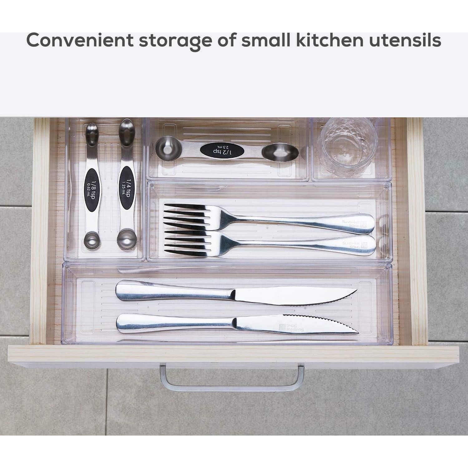 Organizador de Cajones DCA 14 Piezas Plástico Transparente