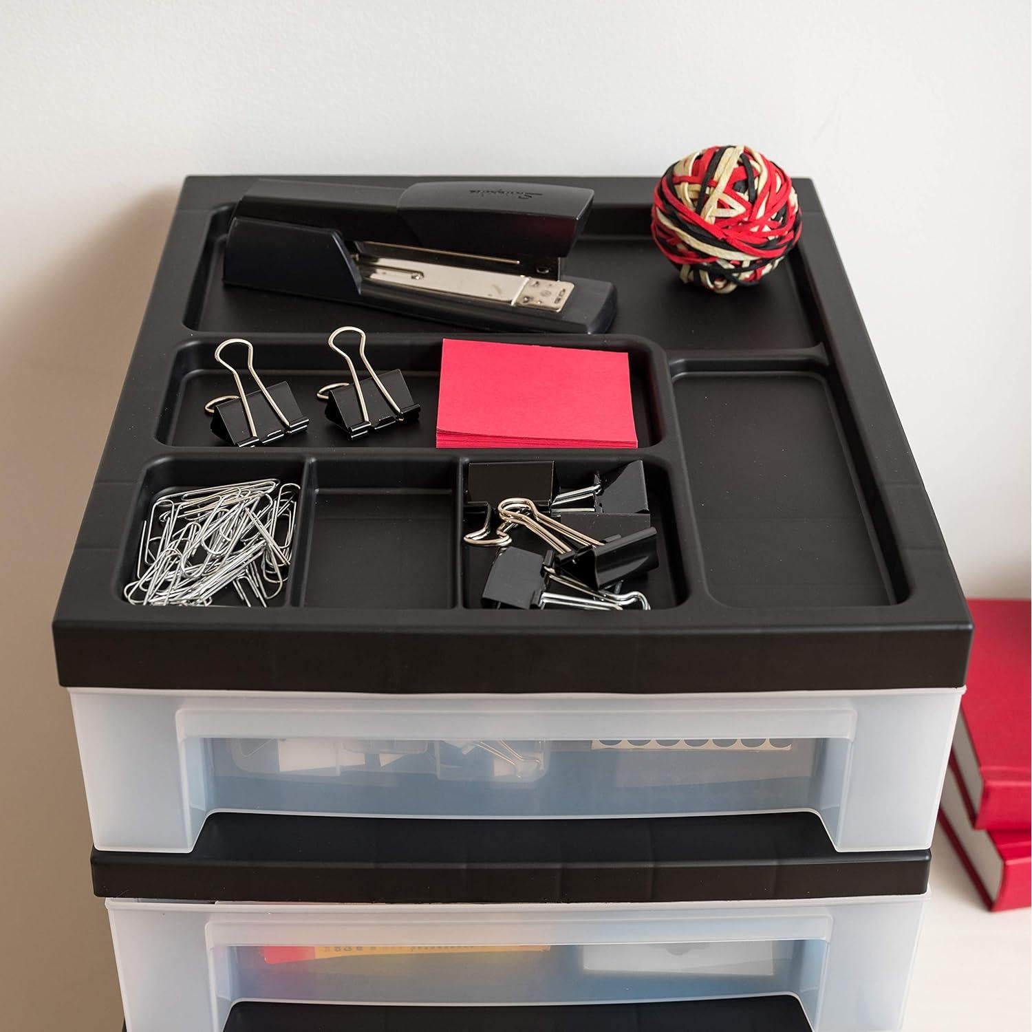 Carro Organizador IRIS USA 10 Cajones Móvil Negro