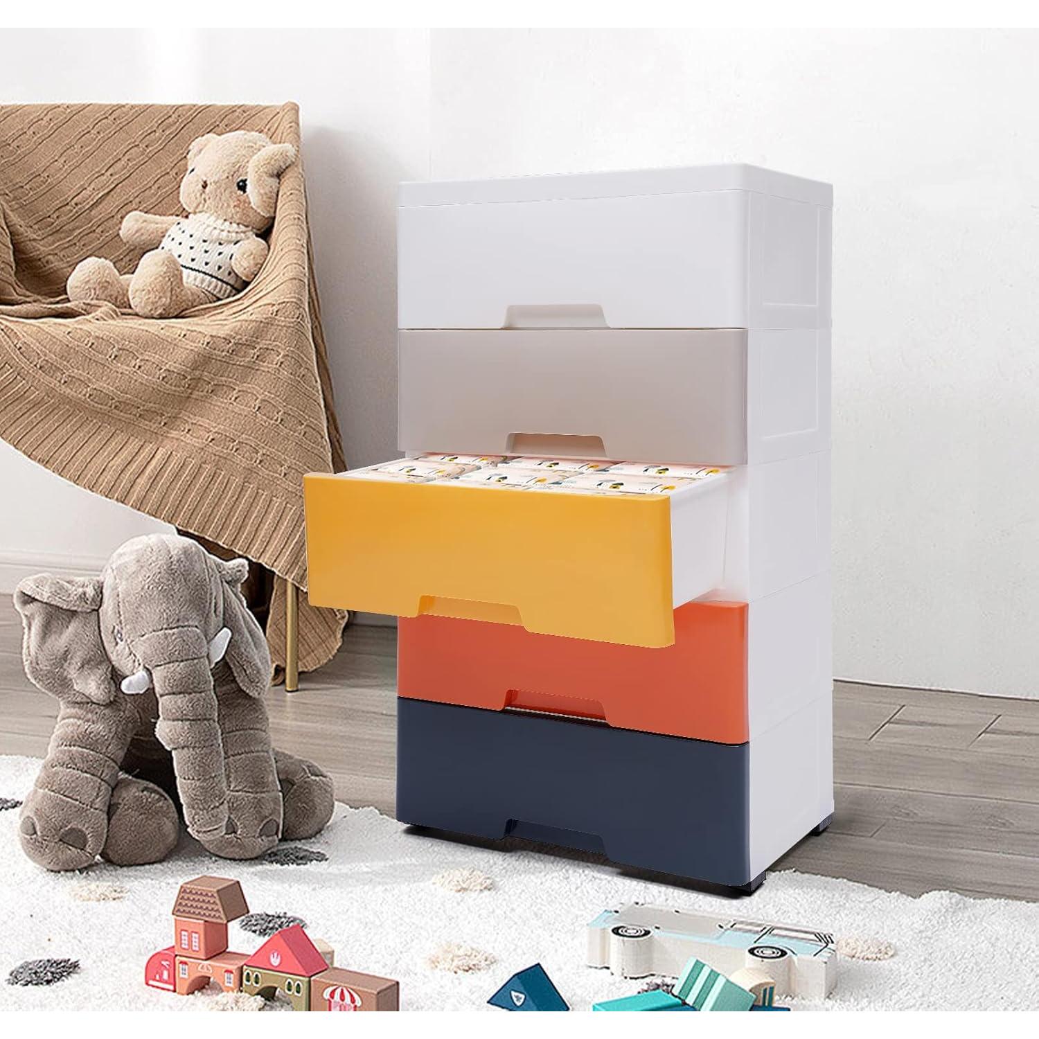 Cómoda Lzerahera 5 Cajones Almacenamiento Color Ruidoso