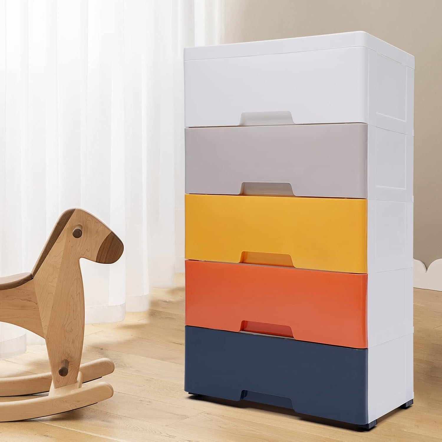 Cómoda Lzerahera 5 Cajones Almacenamiento Color Ruidoso