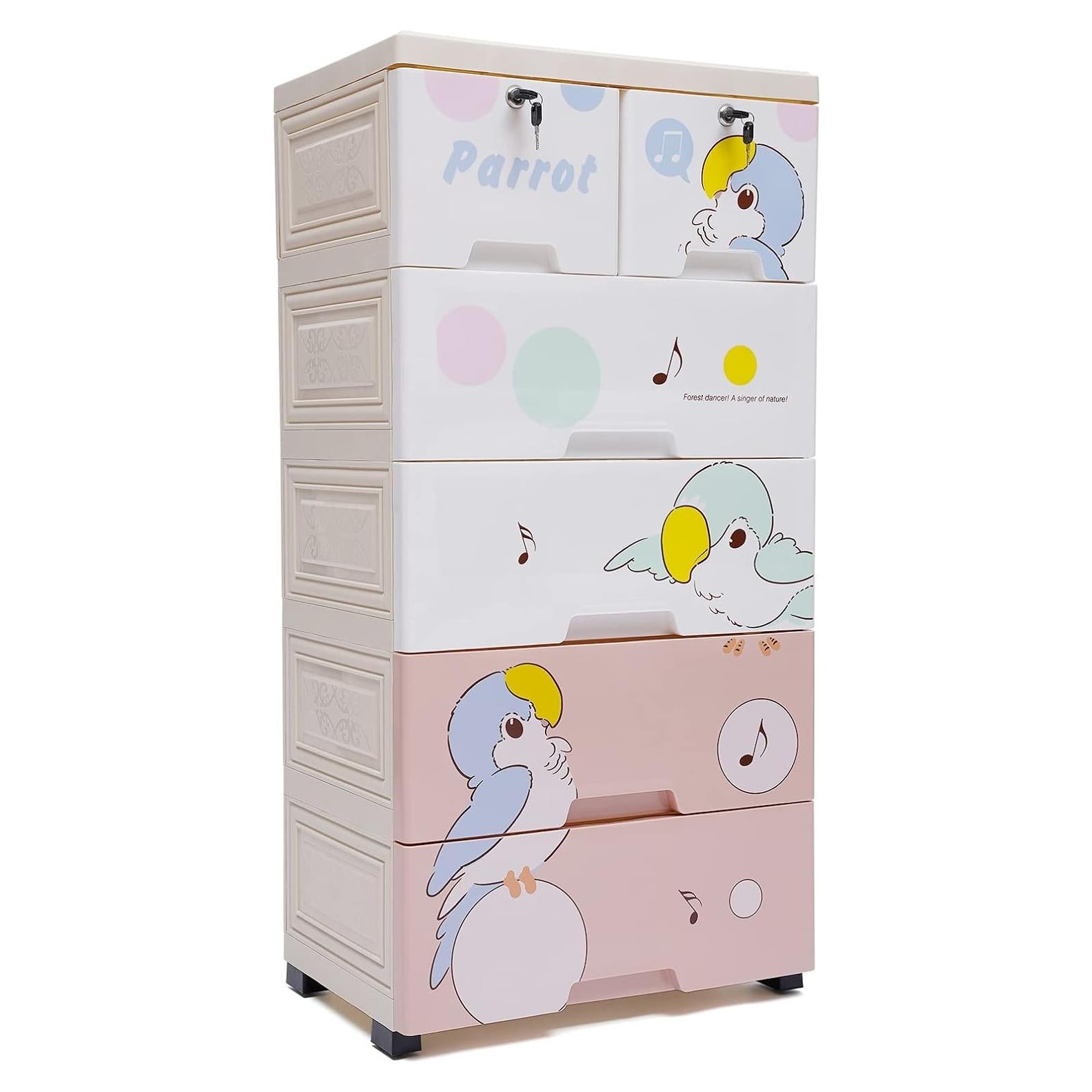 Armario de Almacenamiento Yaminie 6 Cajones Multicolor