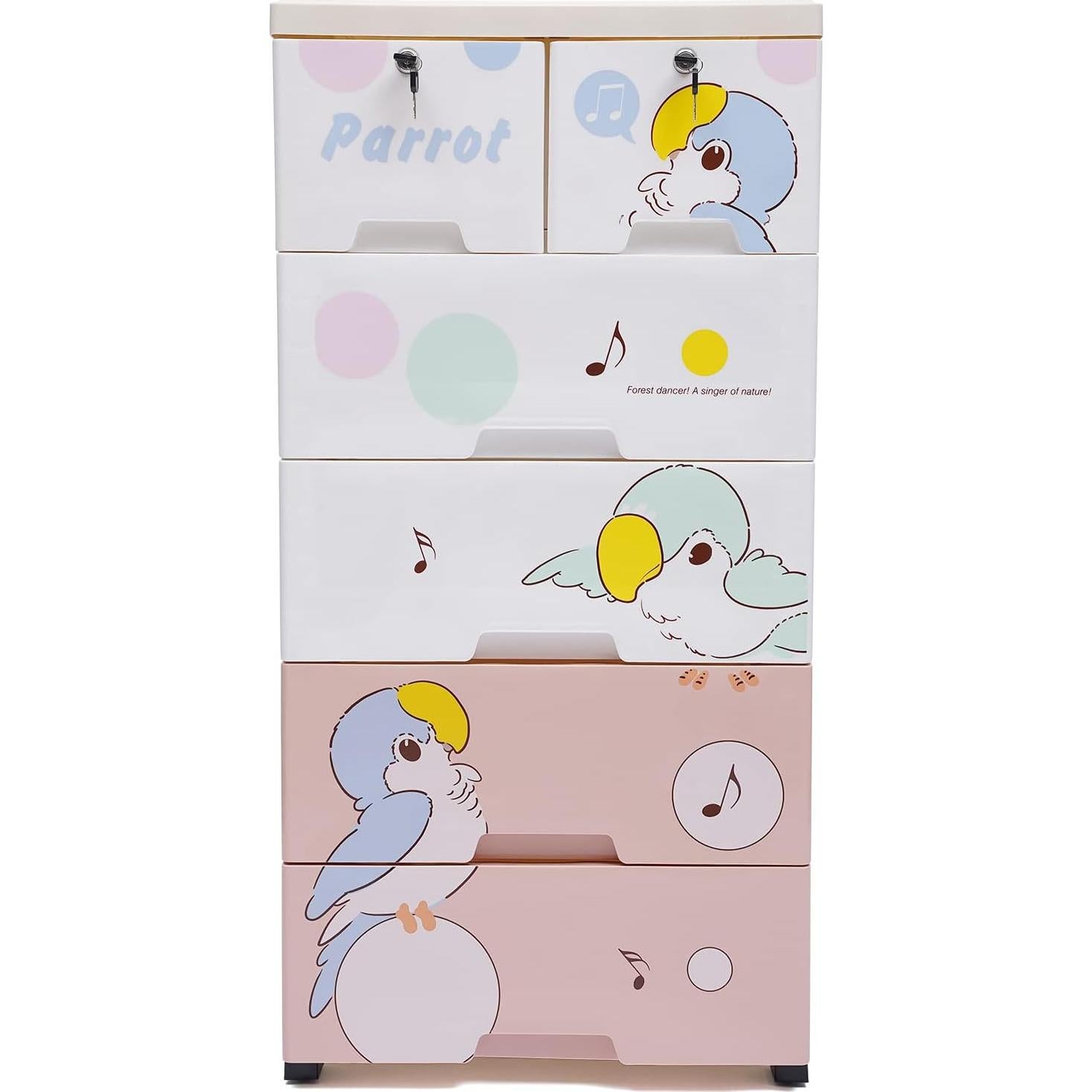 Armario de Almacenamiento Yaminie 6 Cajones Multicolor