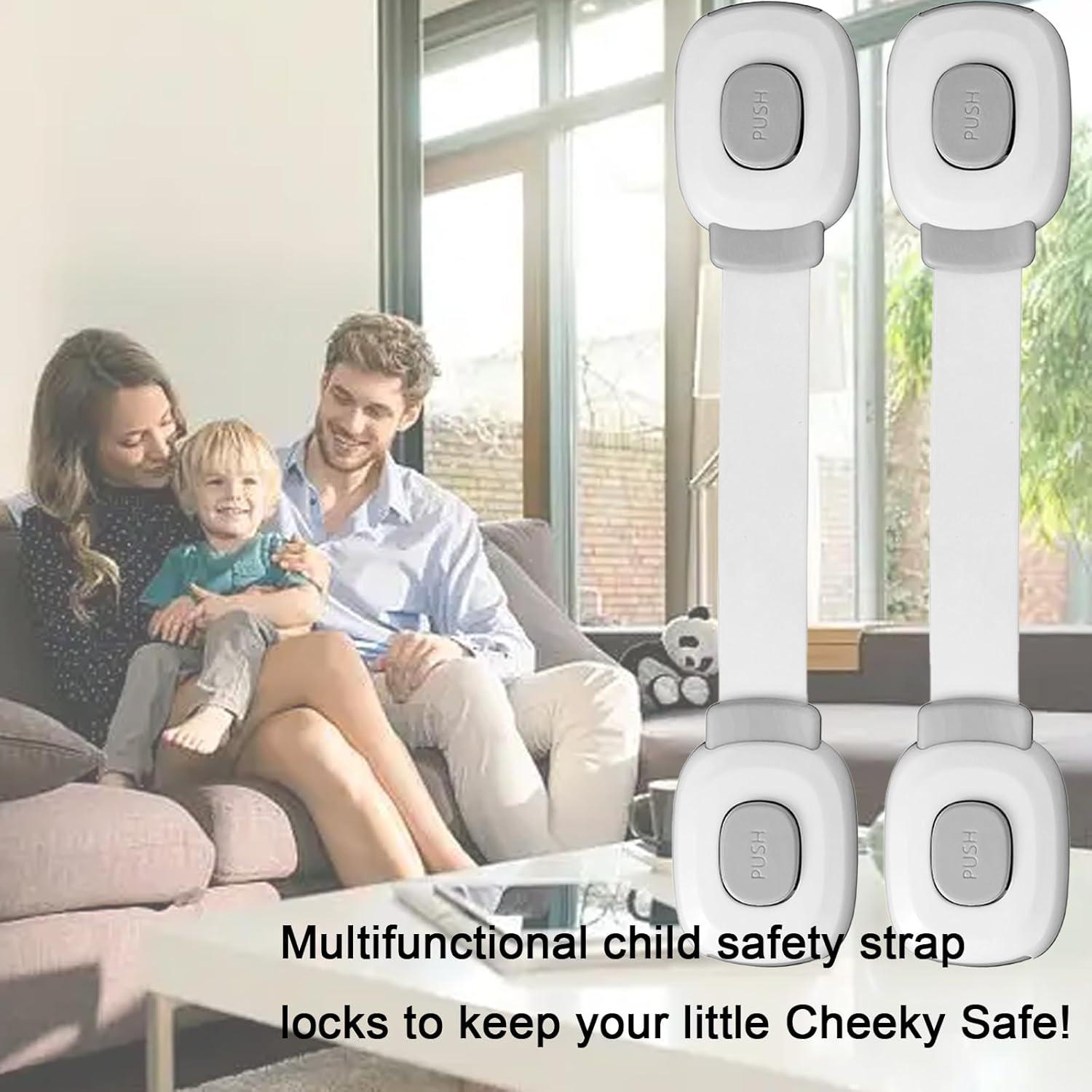 Cerraduras de Seguridad Fursafe&Q para Gabinetes - 6 Paquete Gris