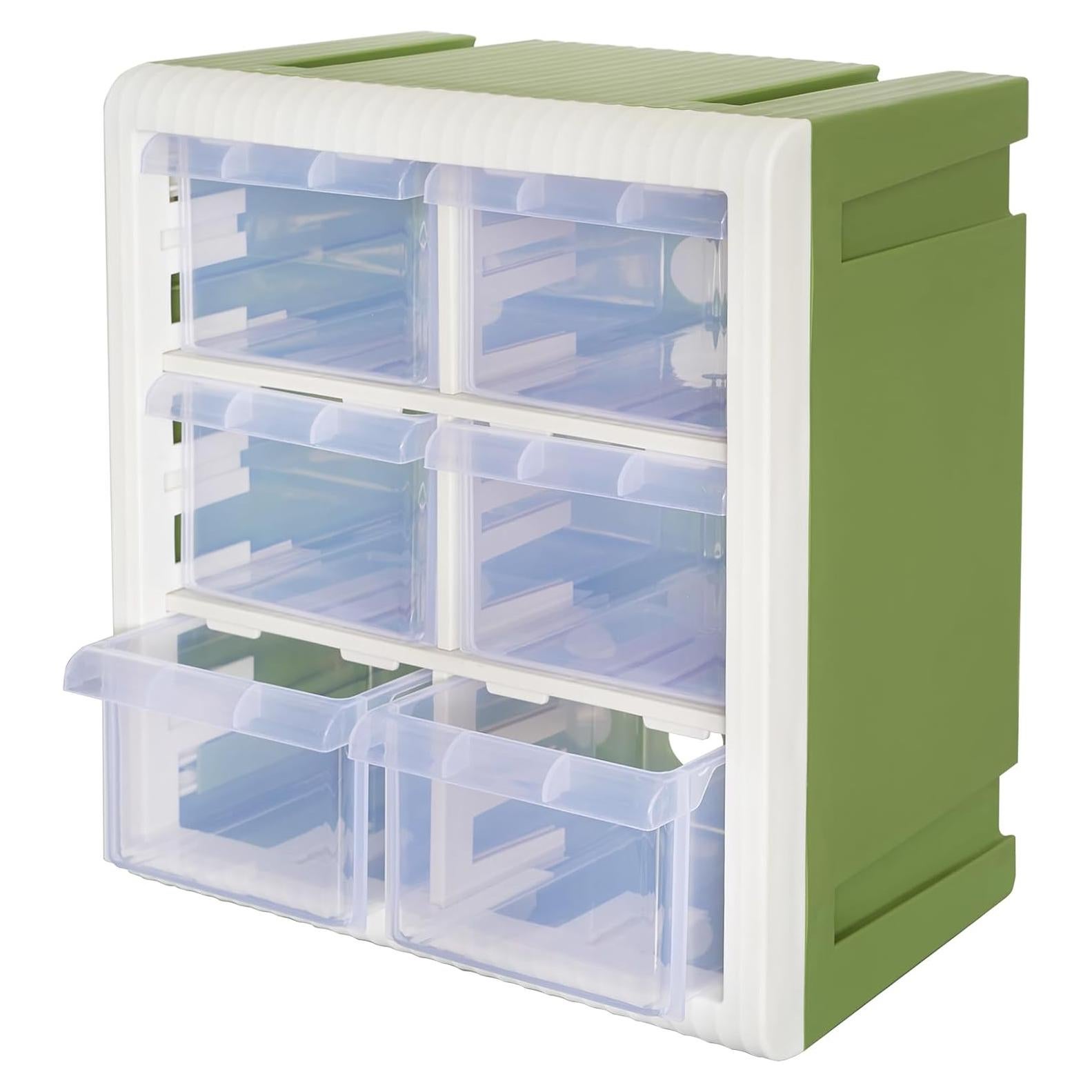 Caja de Almacenamiento Aerkaa 6 Cajones Plástico Verde