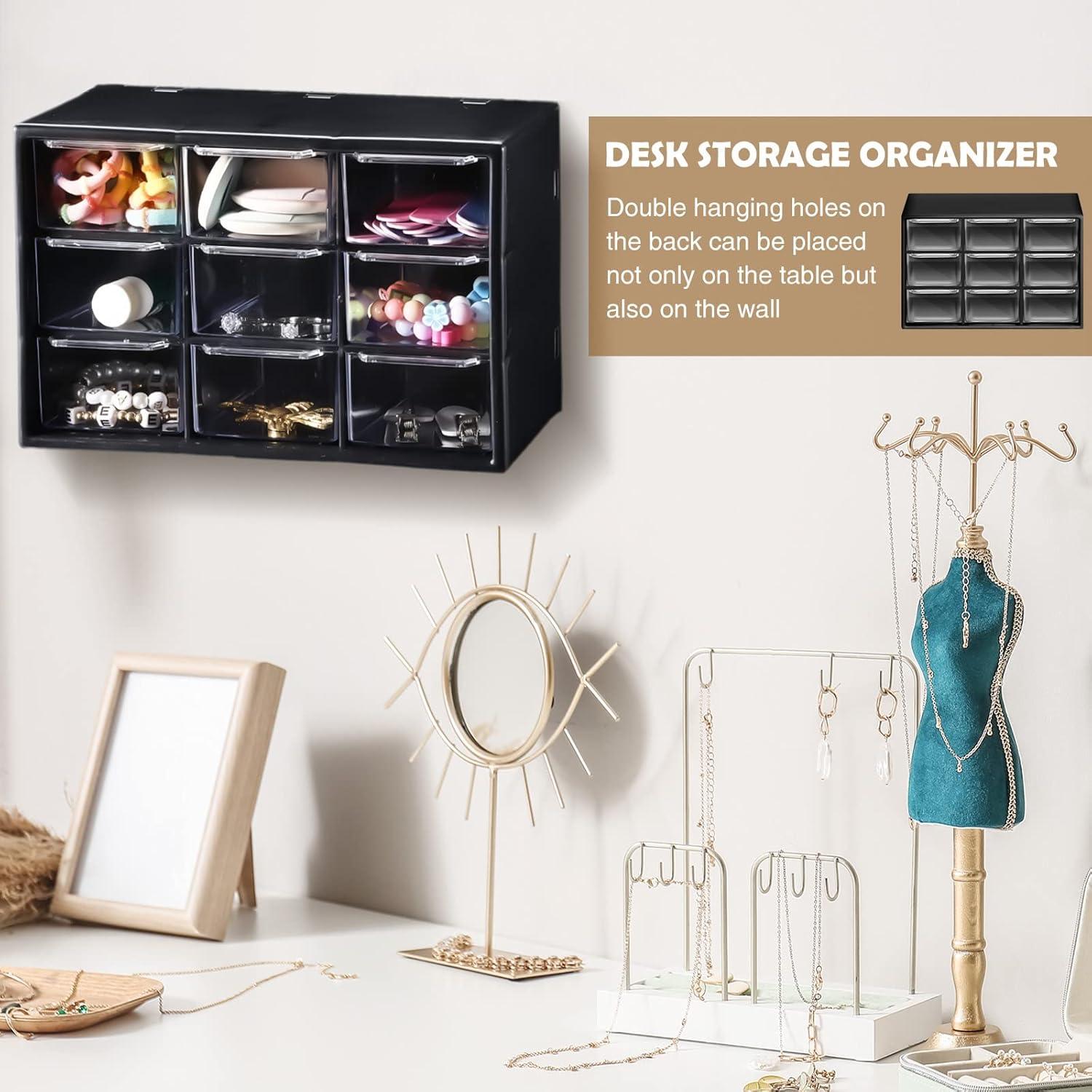 Organizador de Cajones Amyhill 6 Pcs 9 Cajones Plástico Negro