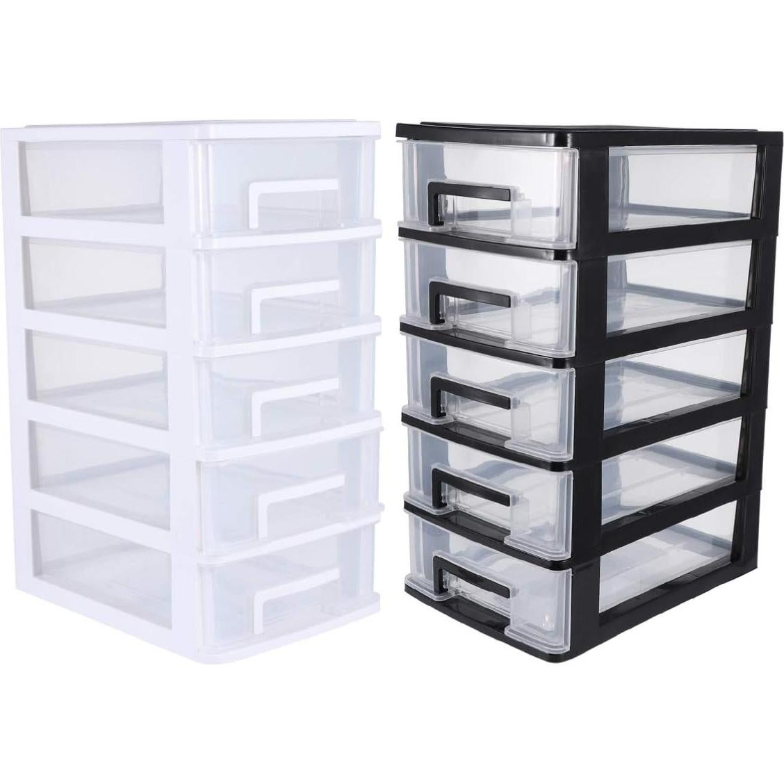 PATKAW Organizador de Cajones de Plástico 5 Cajones 31.4x21.1cm