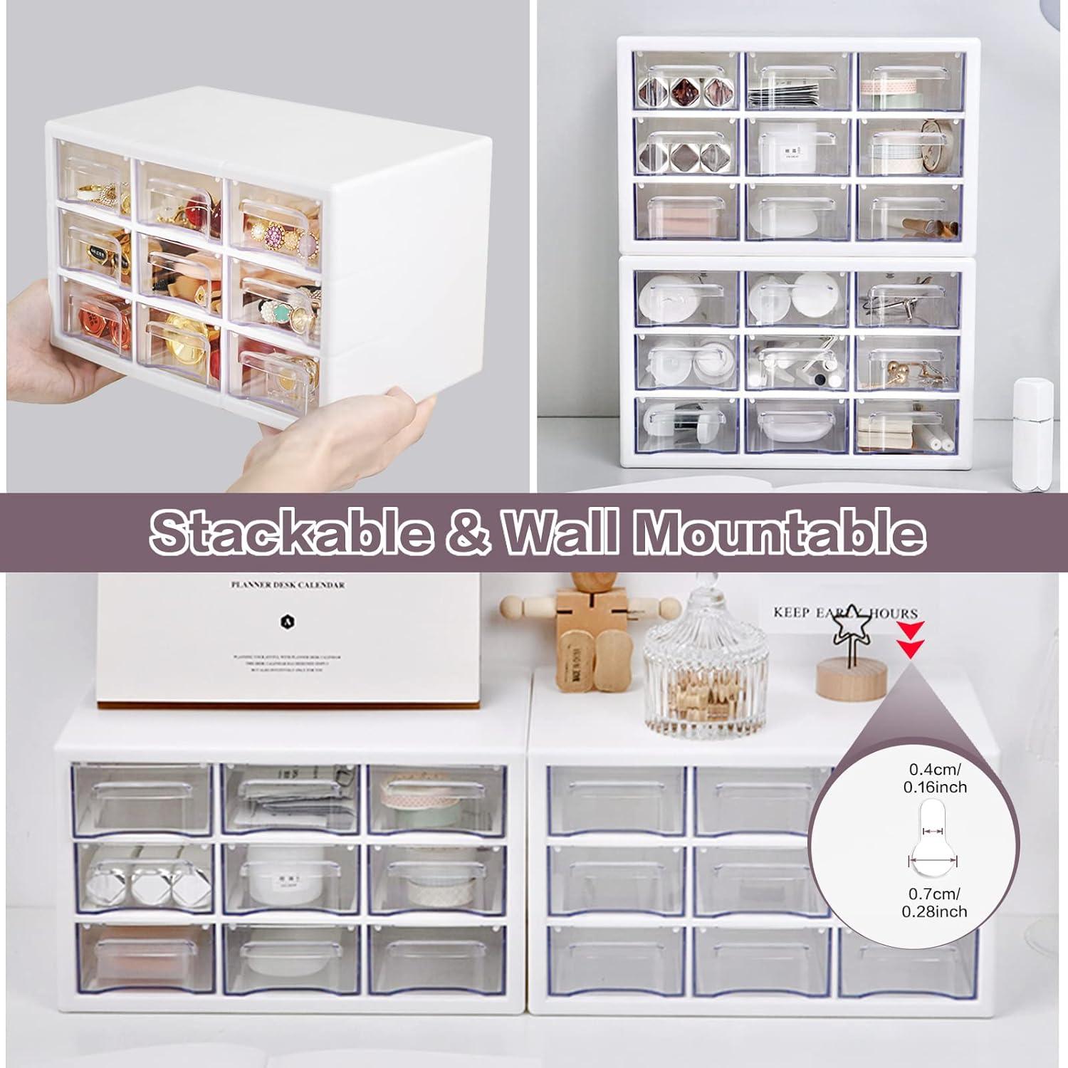 Organizador de Escritorio MYKASEN 9 Cajones Plástico Blanco