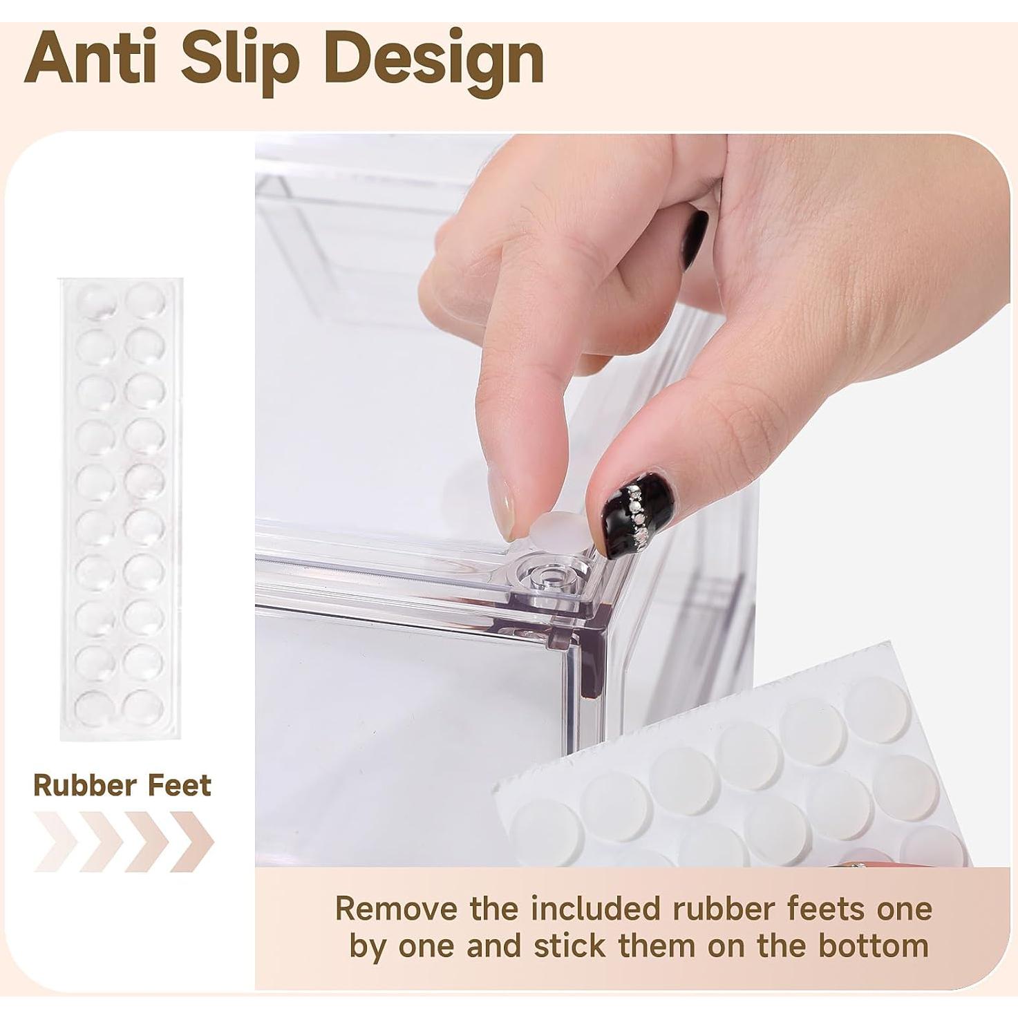 Organizadores apilables Damomo 2 piezas acrílico claro