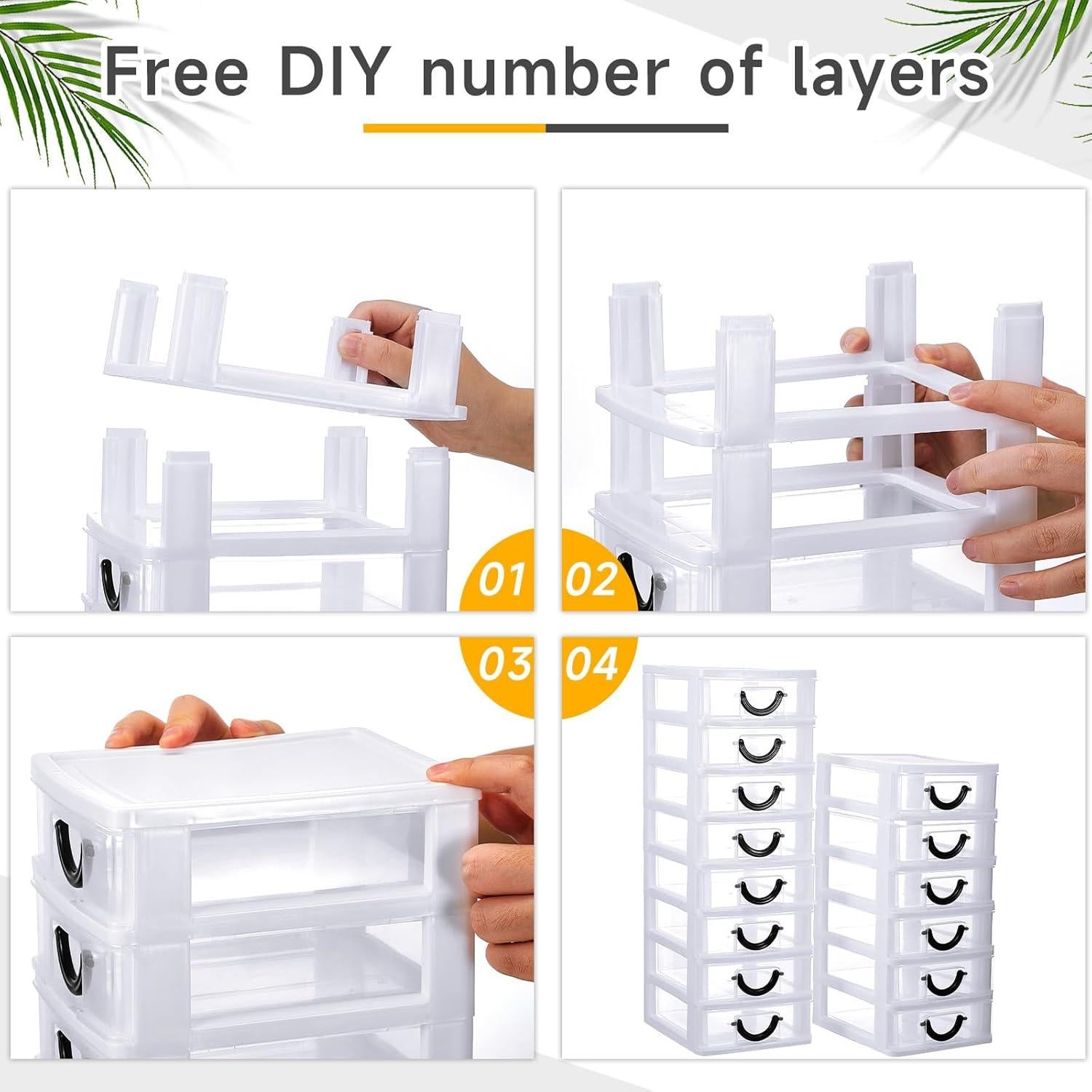 Organizador de Cajones Thyle 7 Niveles Plástico Blanco