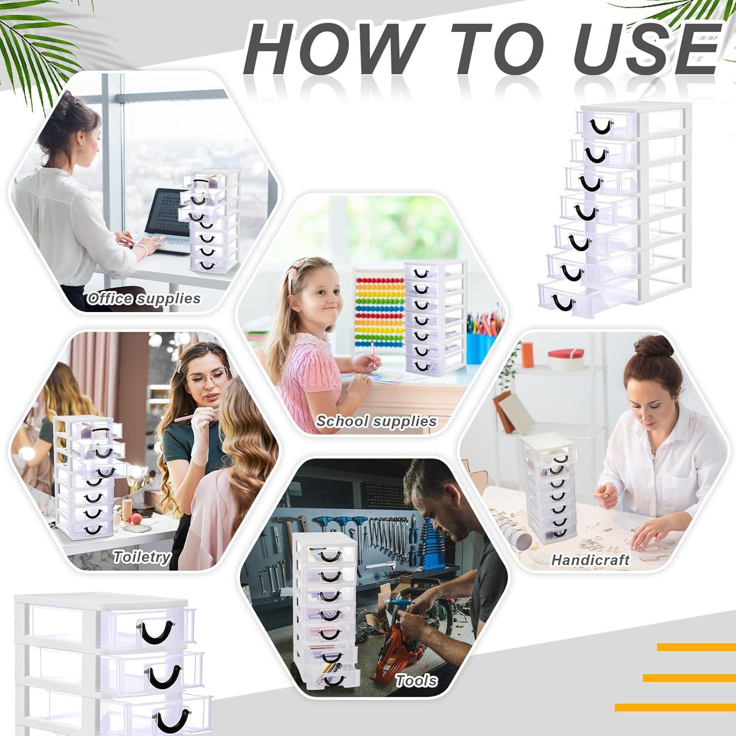 Organizador de Cajones Thyle 7 Niveles Plástico Blanco