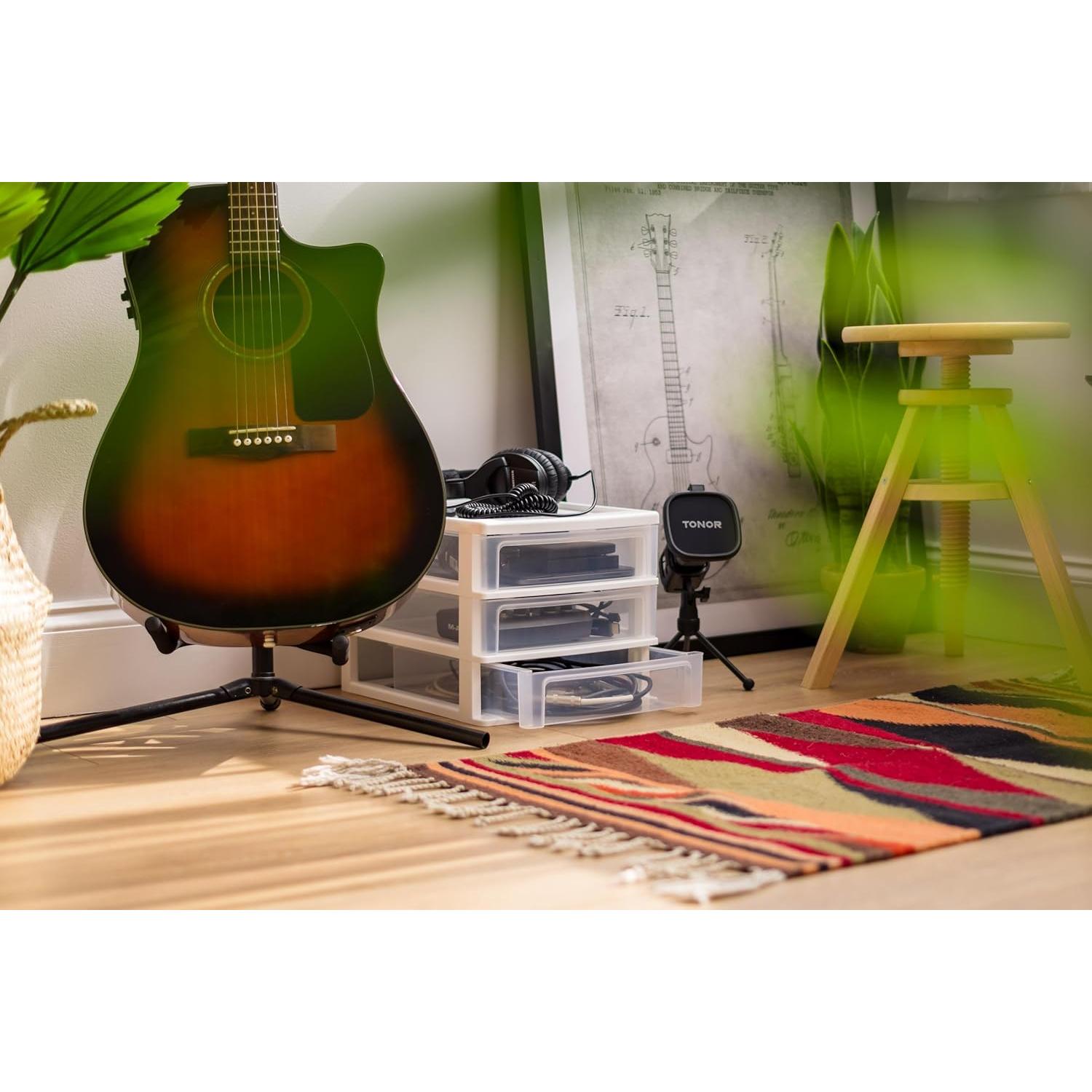 Organizador de Escritorio IRIS USA 3 Cajones Blanco Paquete 2